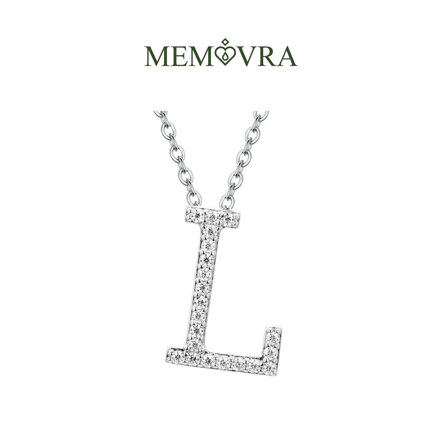 Luxe Moissanite Letter Pendant Necklace