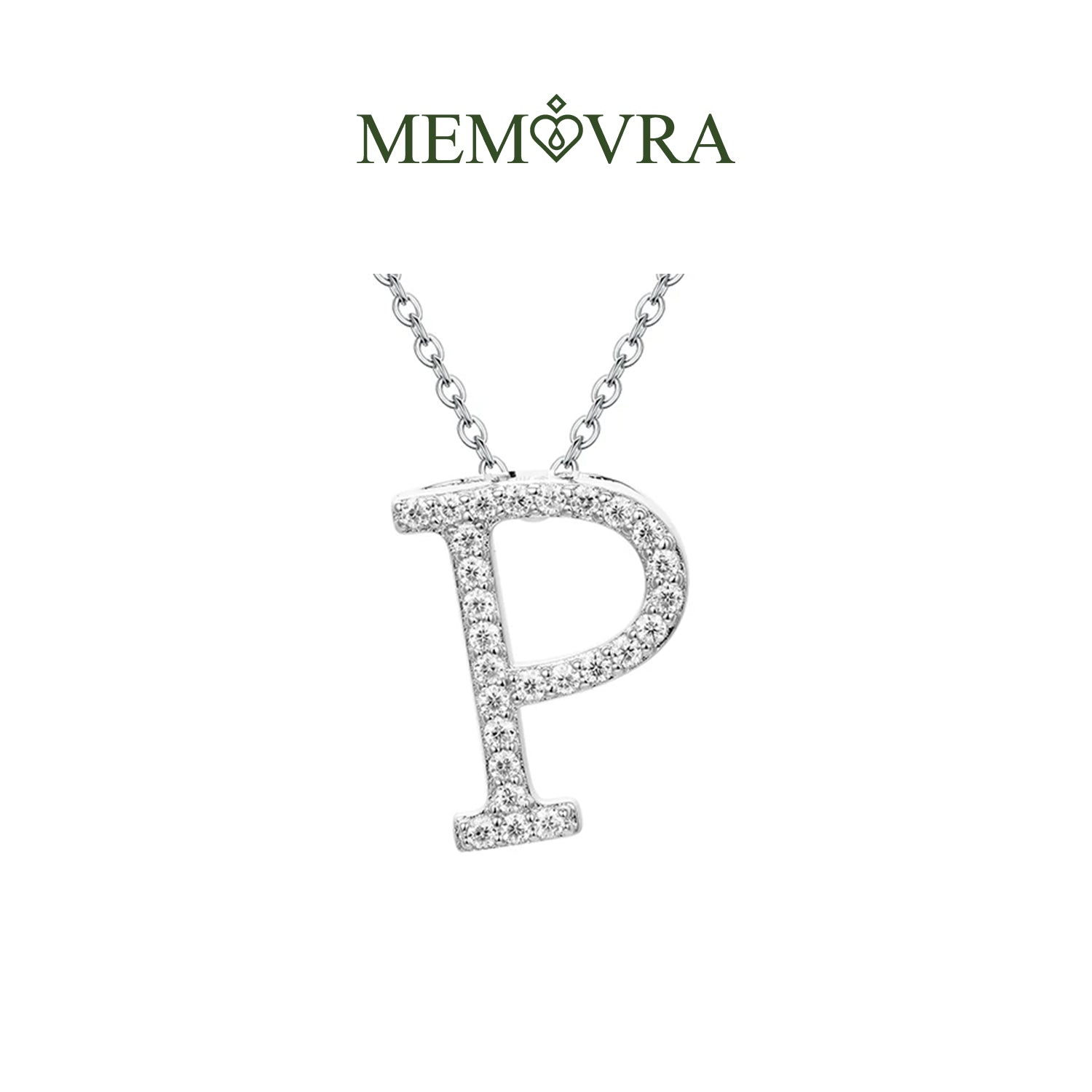Luxe Moissanite Letter Pendant Necklace