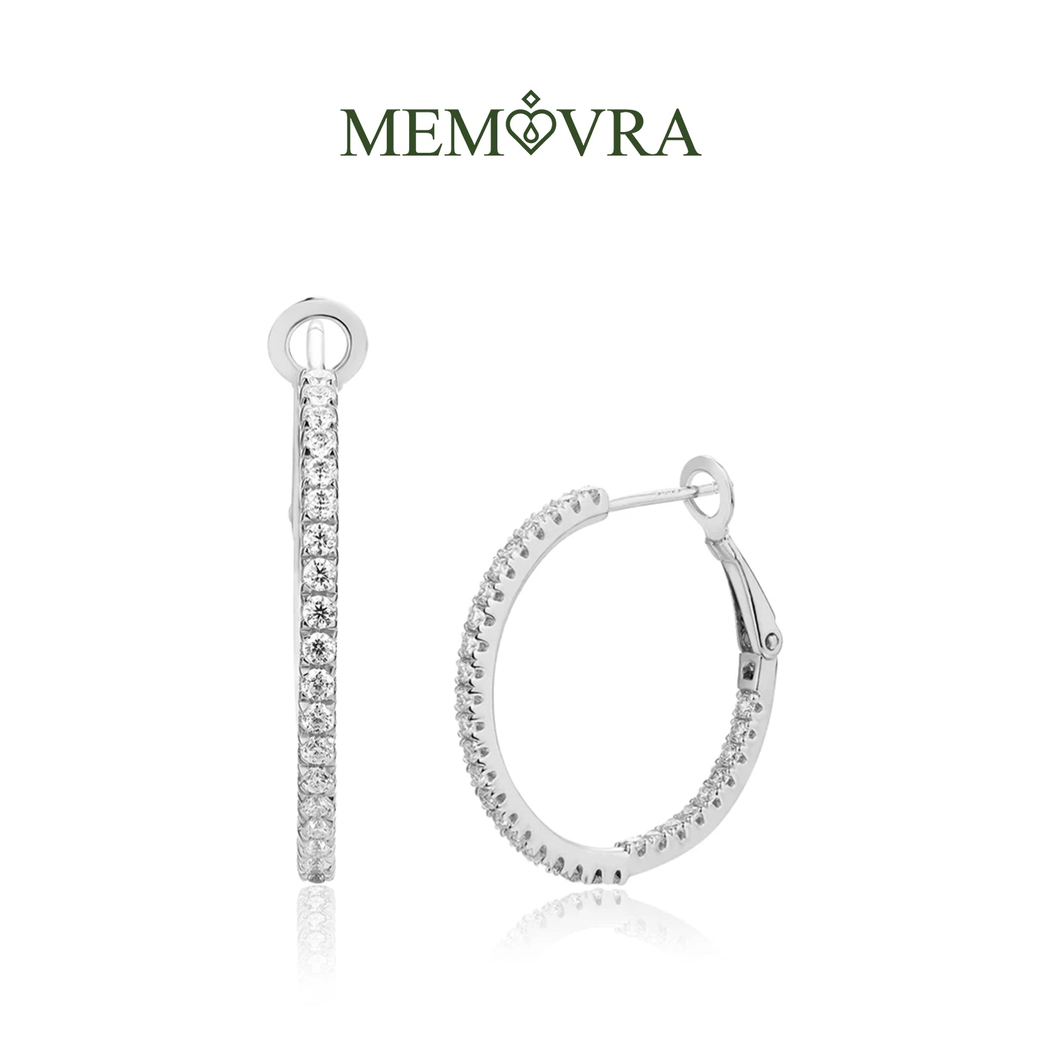 Golden Halo Moissanite Hoop Earrings