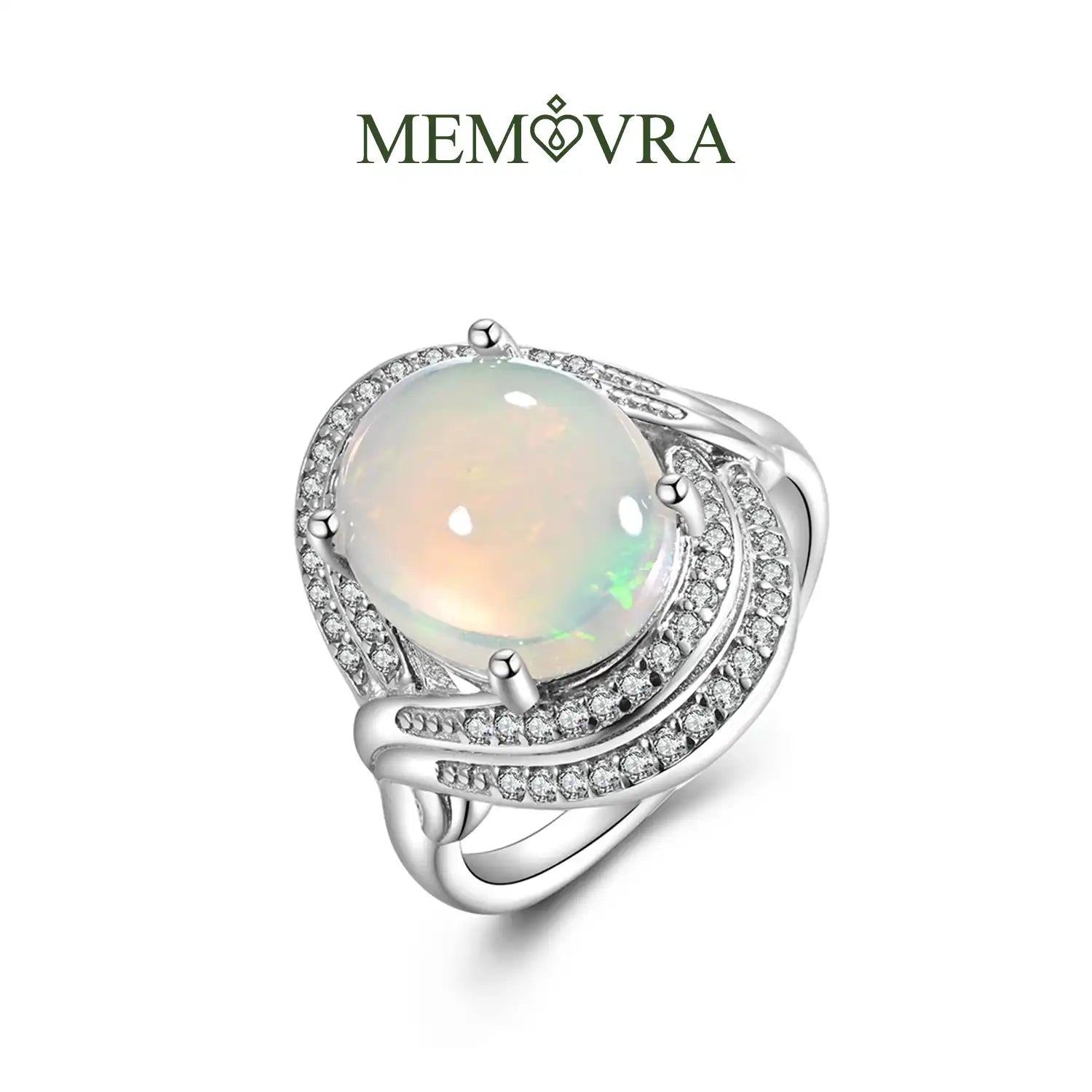 Natural Opal Elegant Sterling Silver Ring