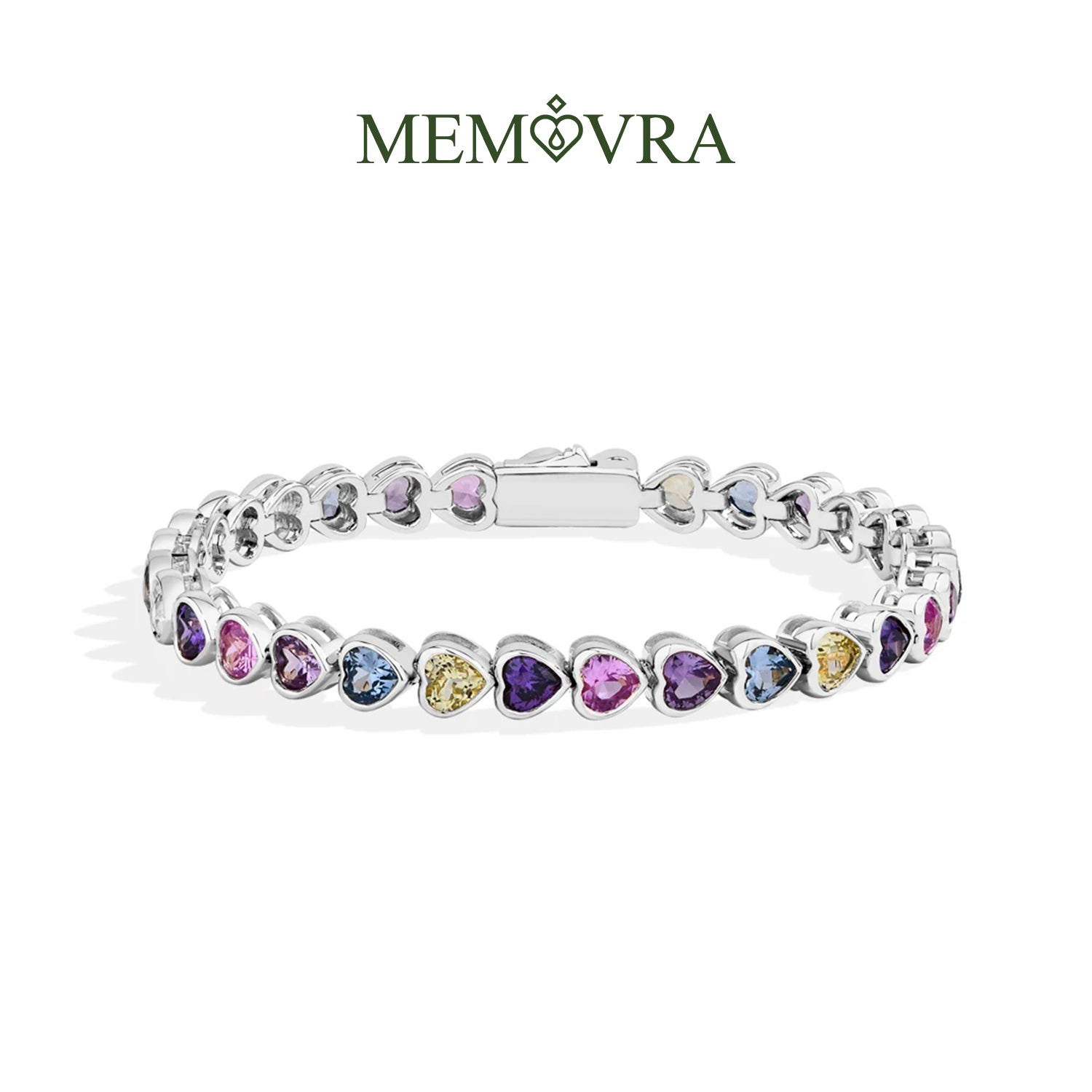 Memovra Heart Sapphire & Zircon Bracelet