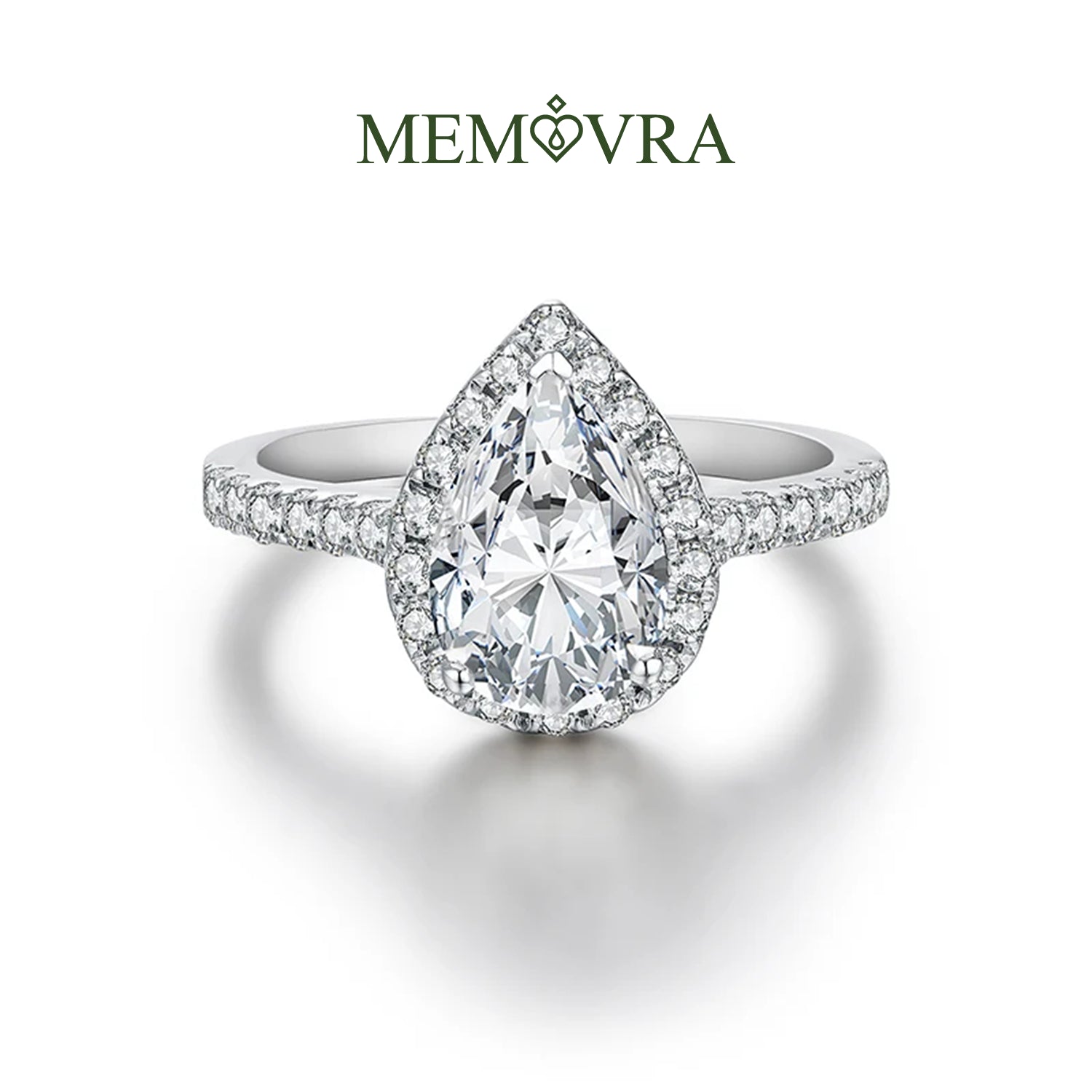 Celeste Pear Moissanite Ring