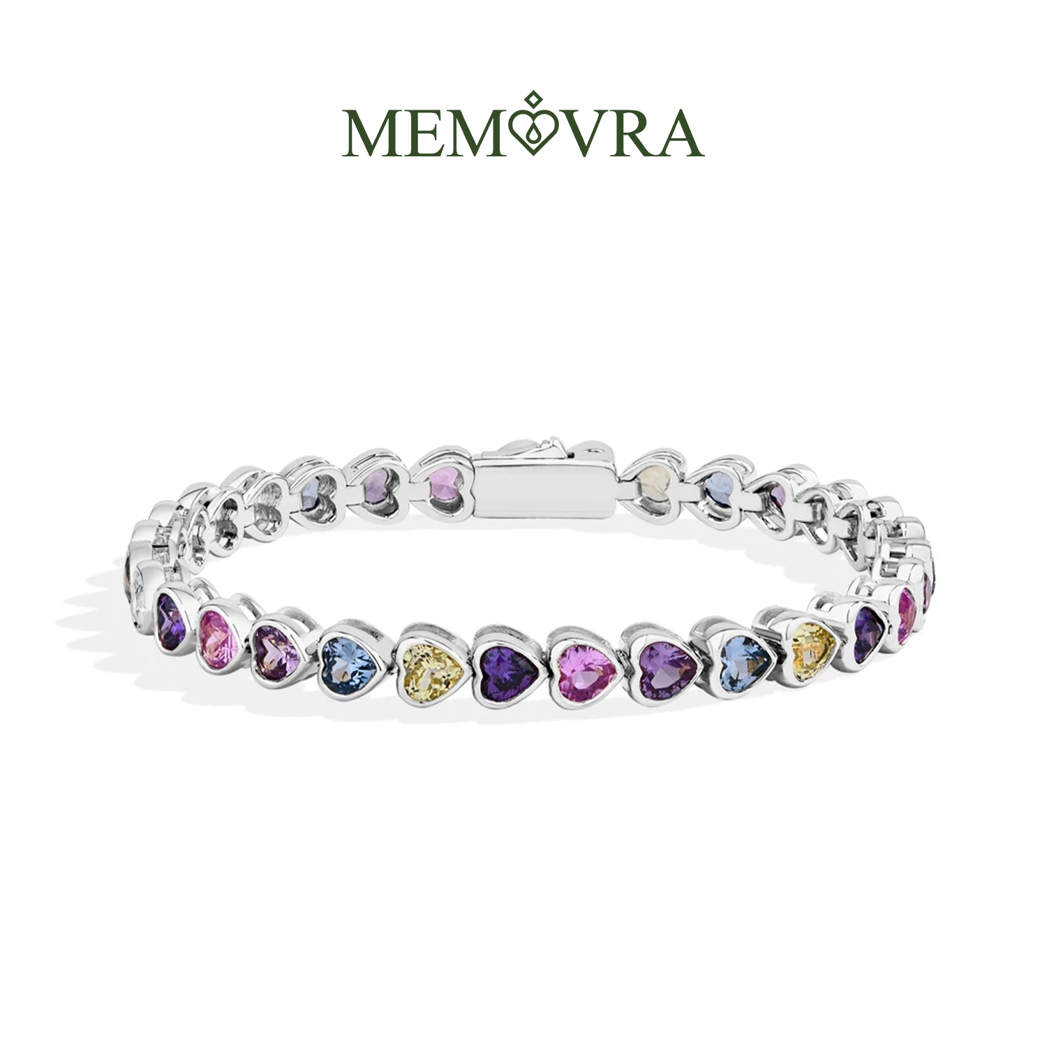 Memovra Heart Sapphire & Zircon Bracelet