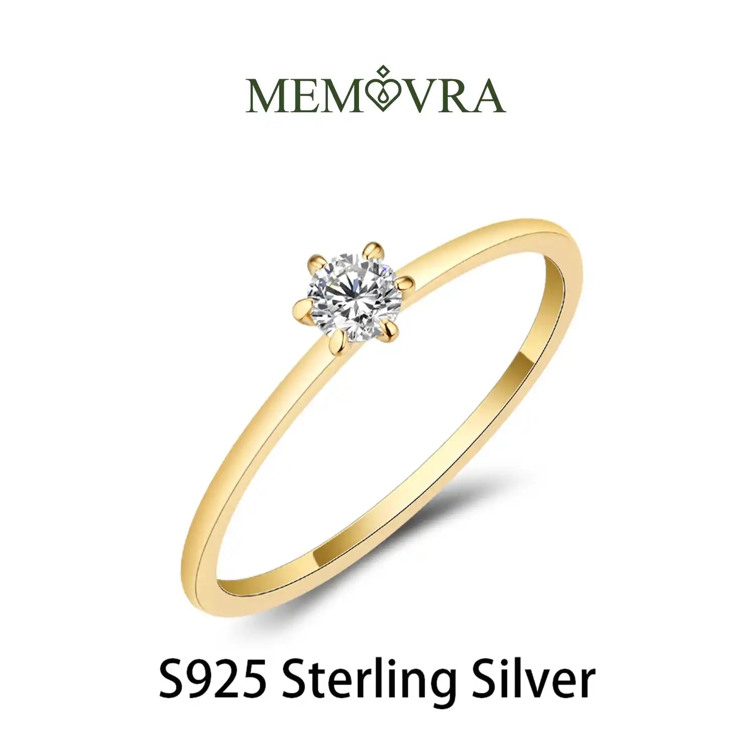 Radiant Elegance Moissanite Engagement Ring - 925 Sterling Silver