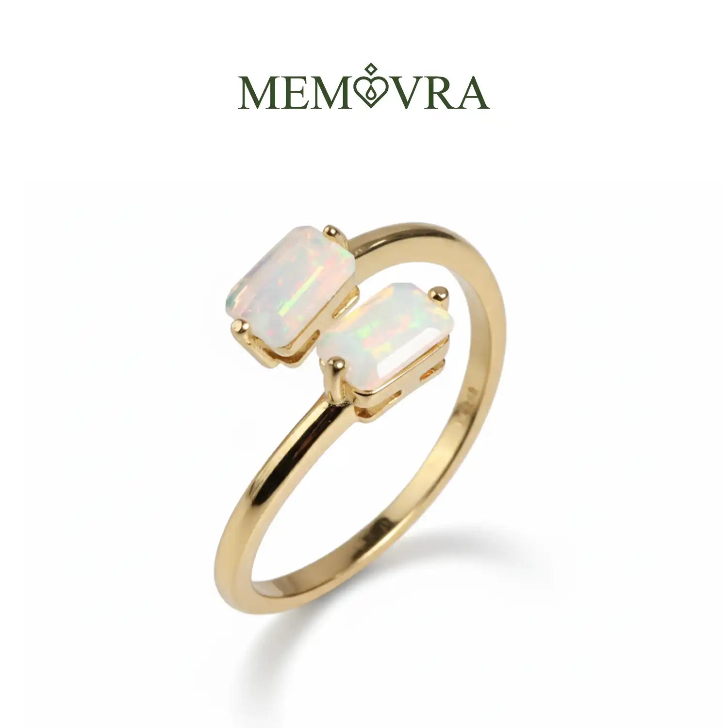 Natural Opal Adjustable Sterling Silver Ring