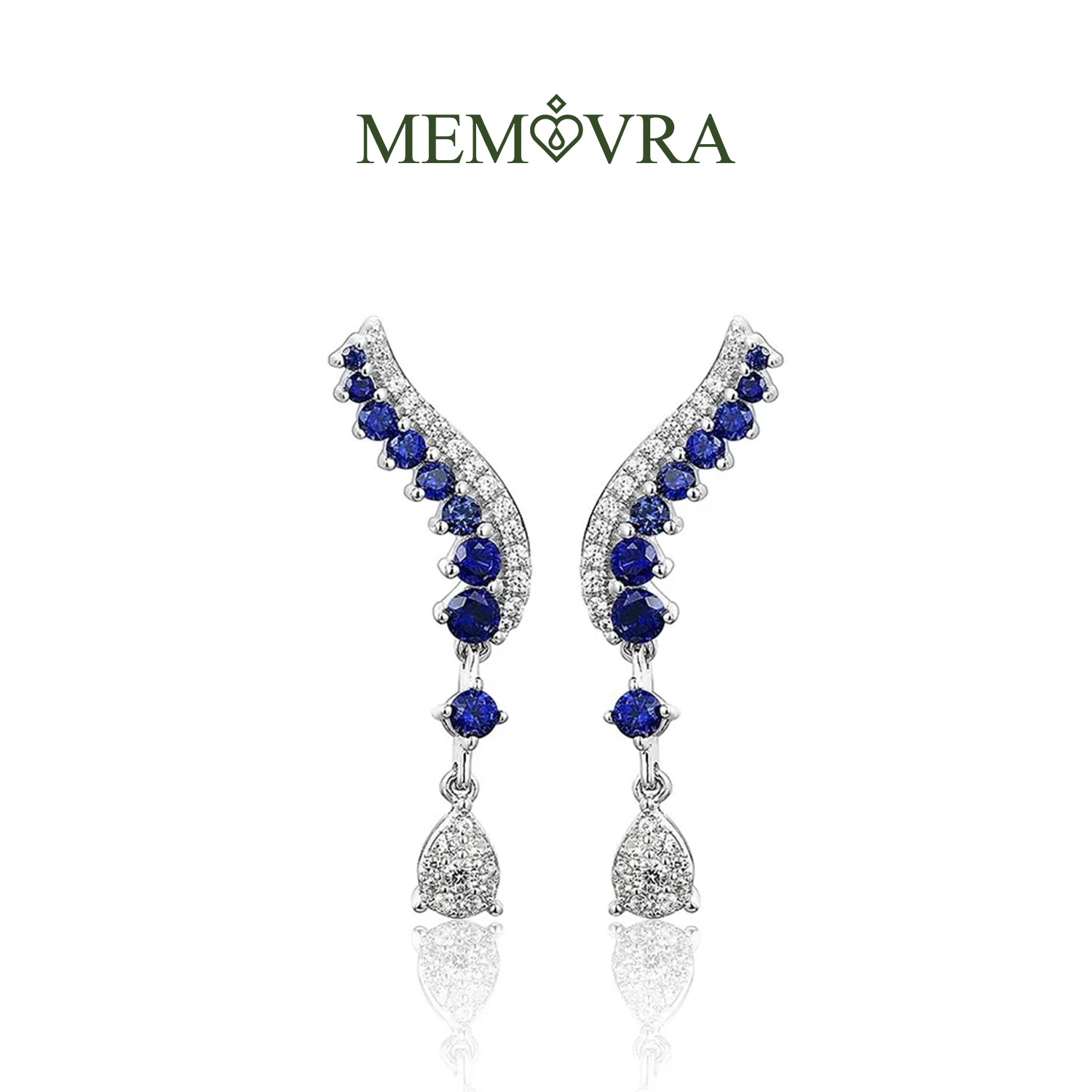 Blue Sapphire Elegance Drop Earrings