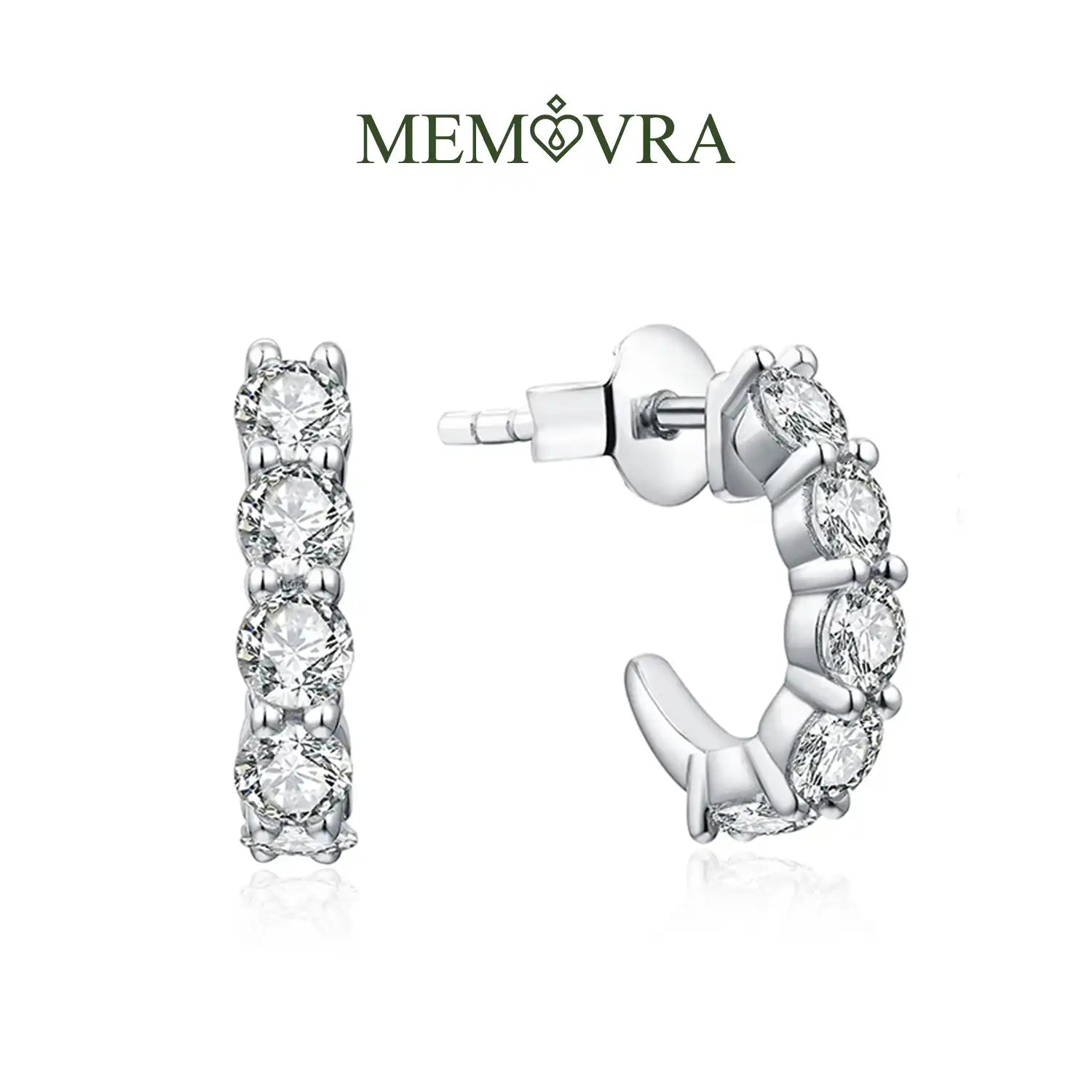 Golden Glow Moissanite Stud Earrings