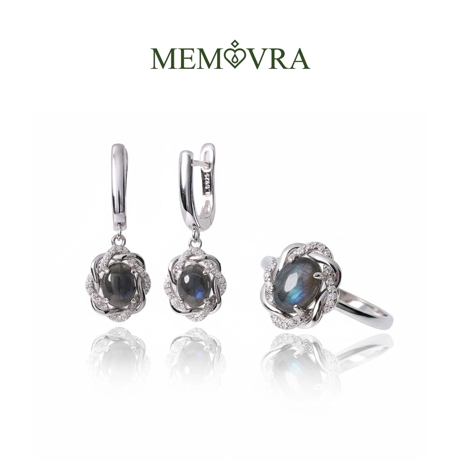 Blue Labradorite Jewelry Set