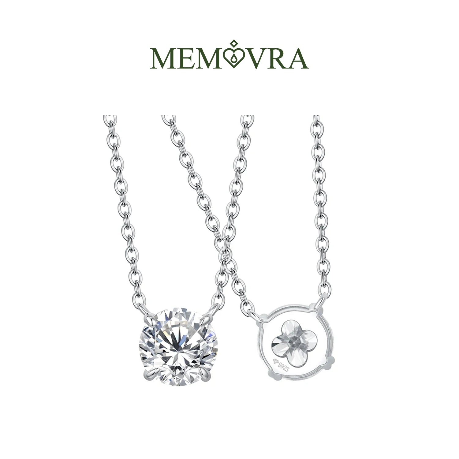 Radiant Moissanite Diamond Pendant Necklace