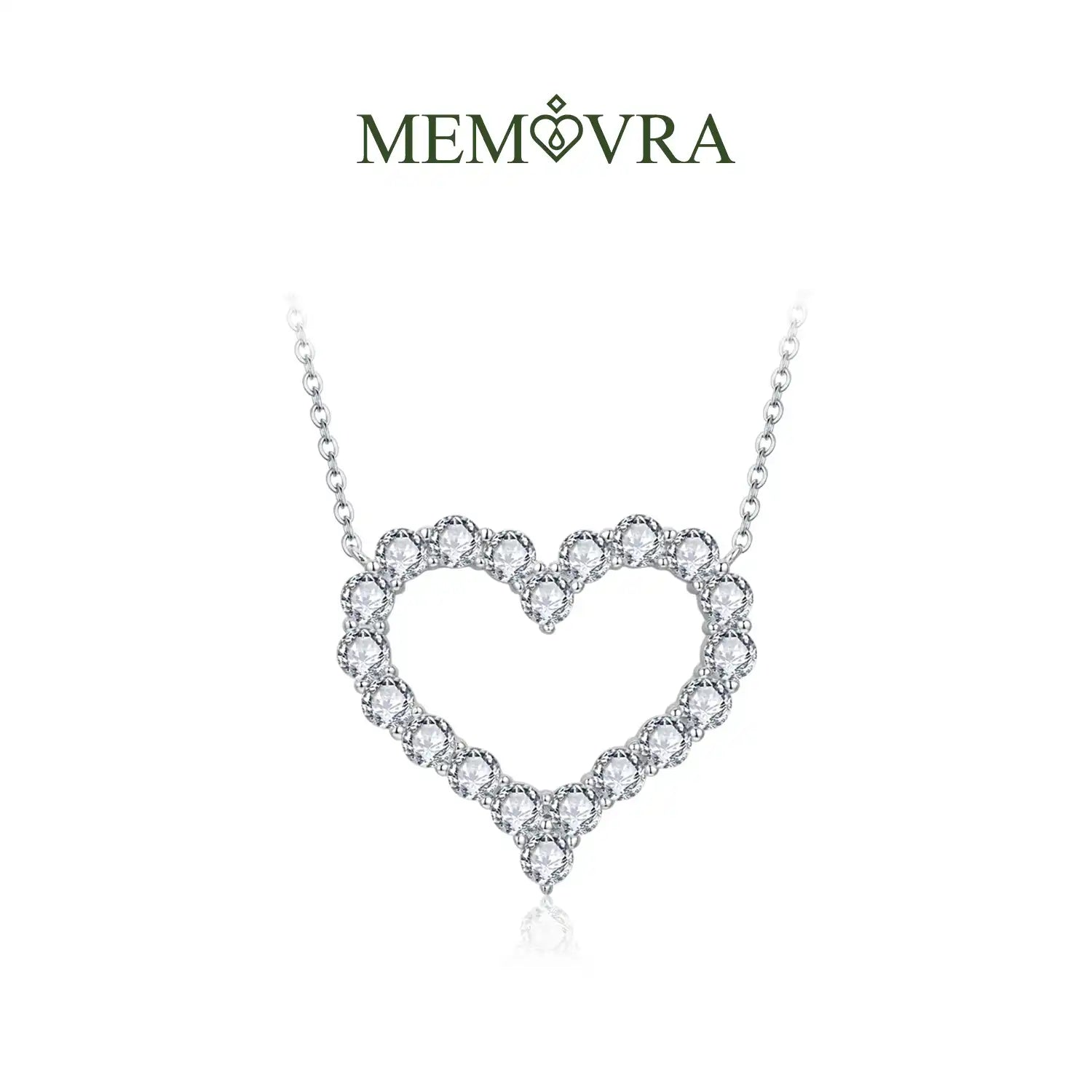 Eternal Love Moissanite Heart Pendant Necklace