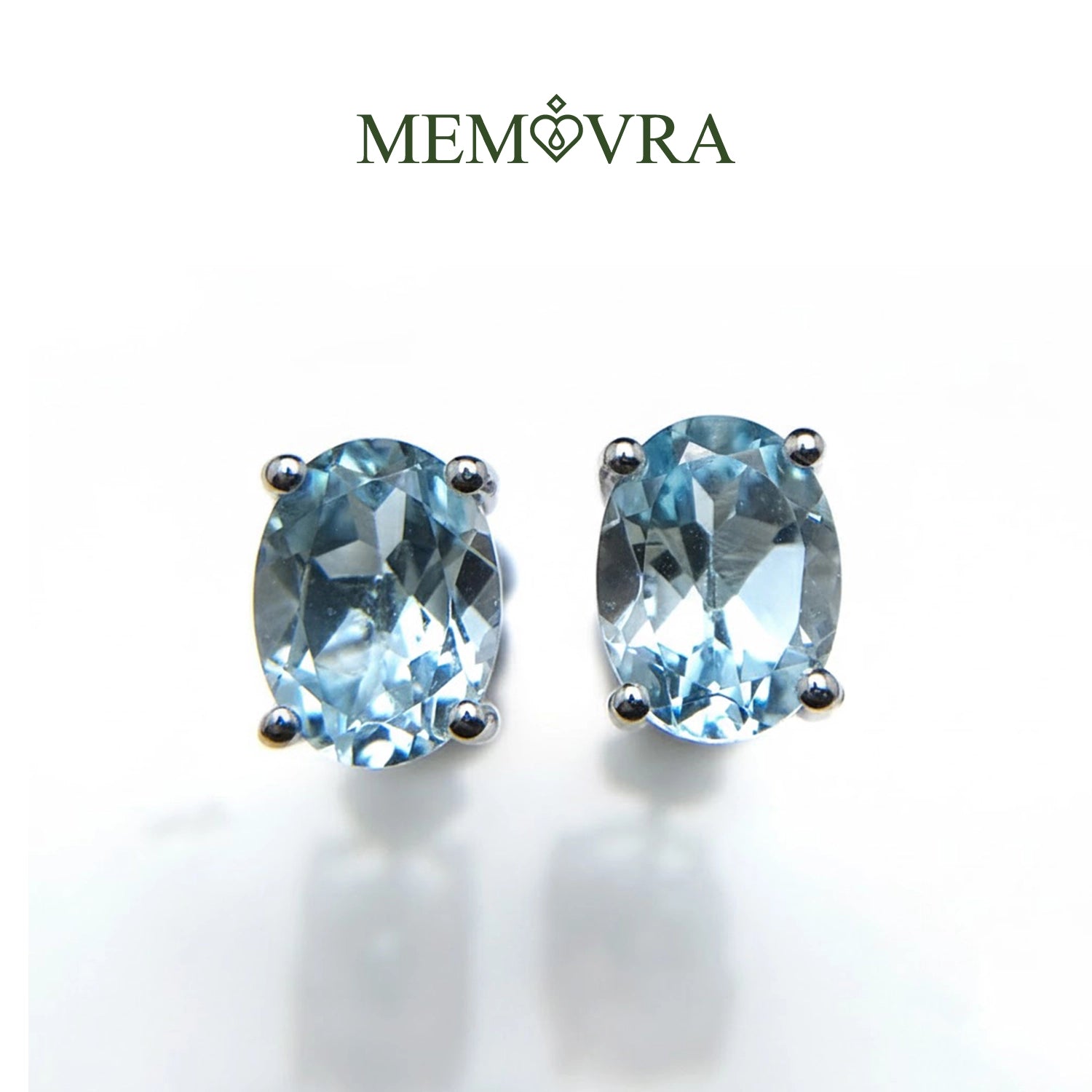Sky Blue Topaz Stud Earrings