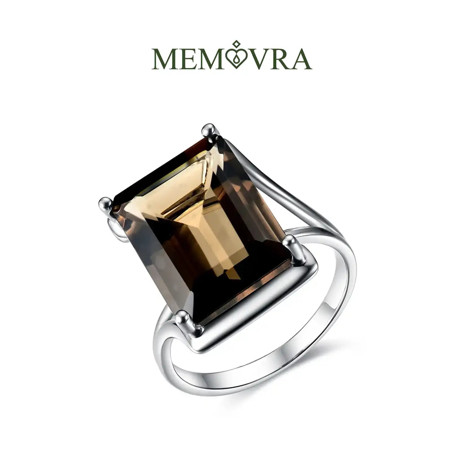 Classic Smoky Quartz Sterling Silver Ring