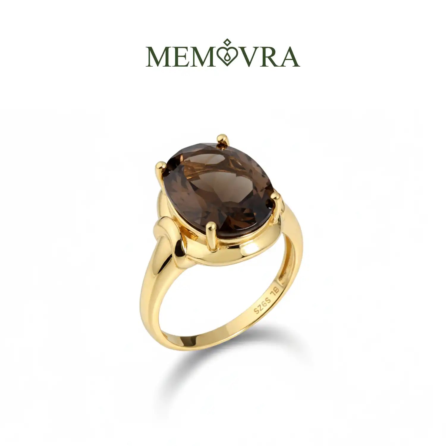 Classic Smoky Quartz Sterling Silver Ring