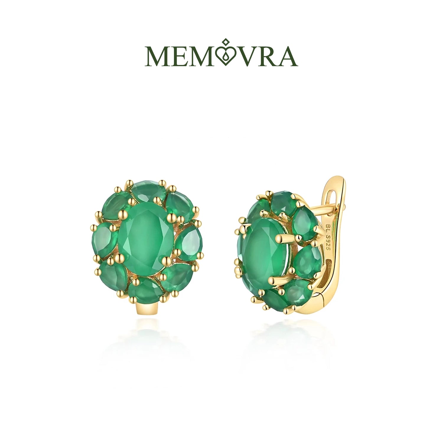 Green Agate Drop Earrings