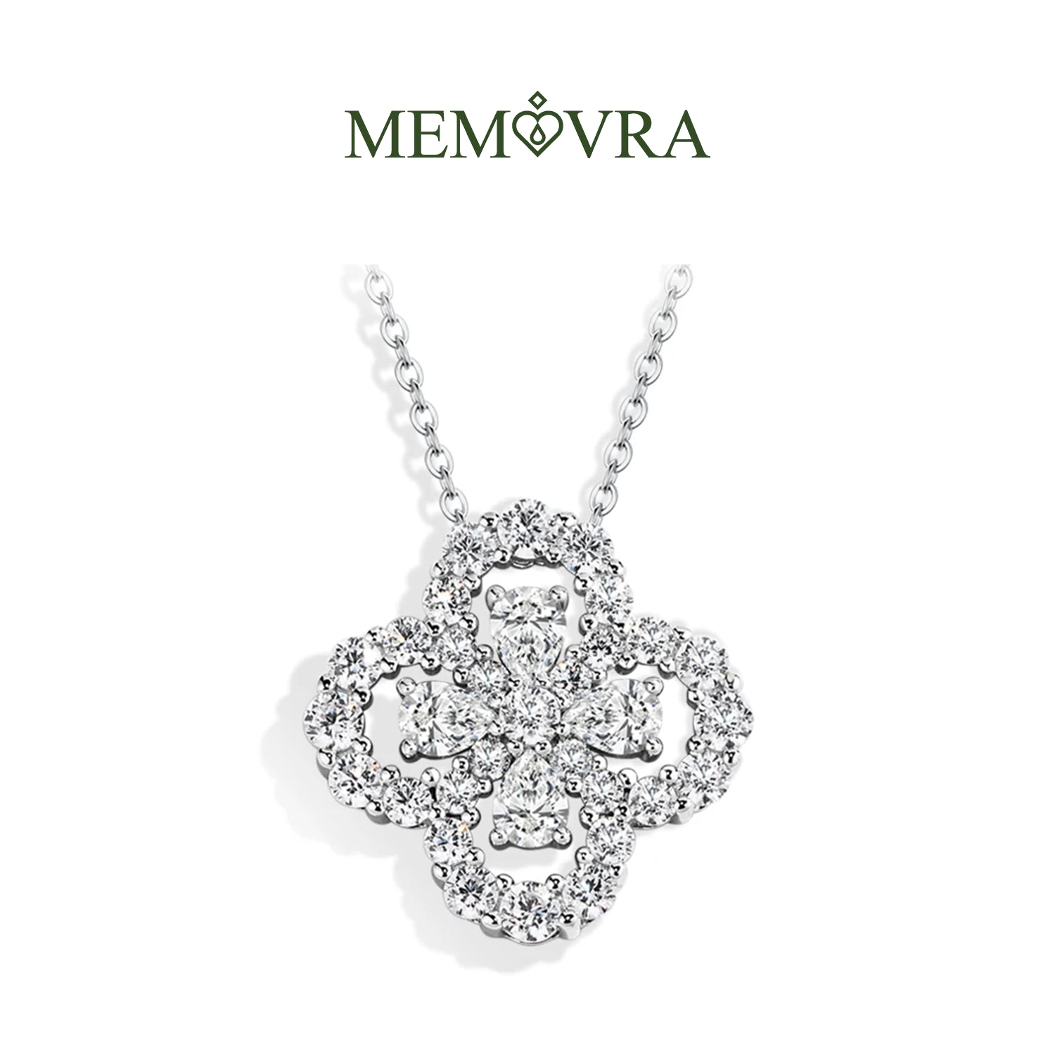 Celestial Clover Moissanite Necklace