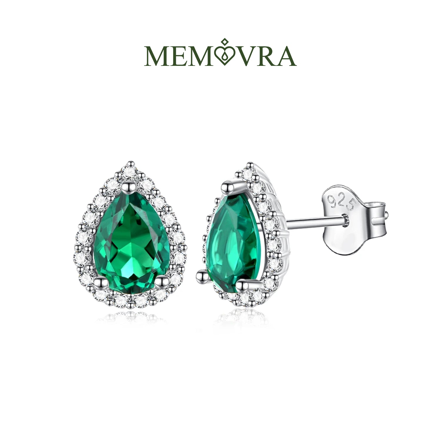 Verdant Radiance Emerald Stud Earrings