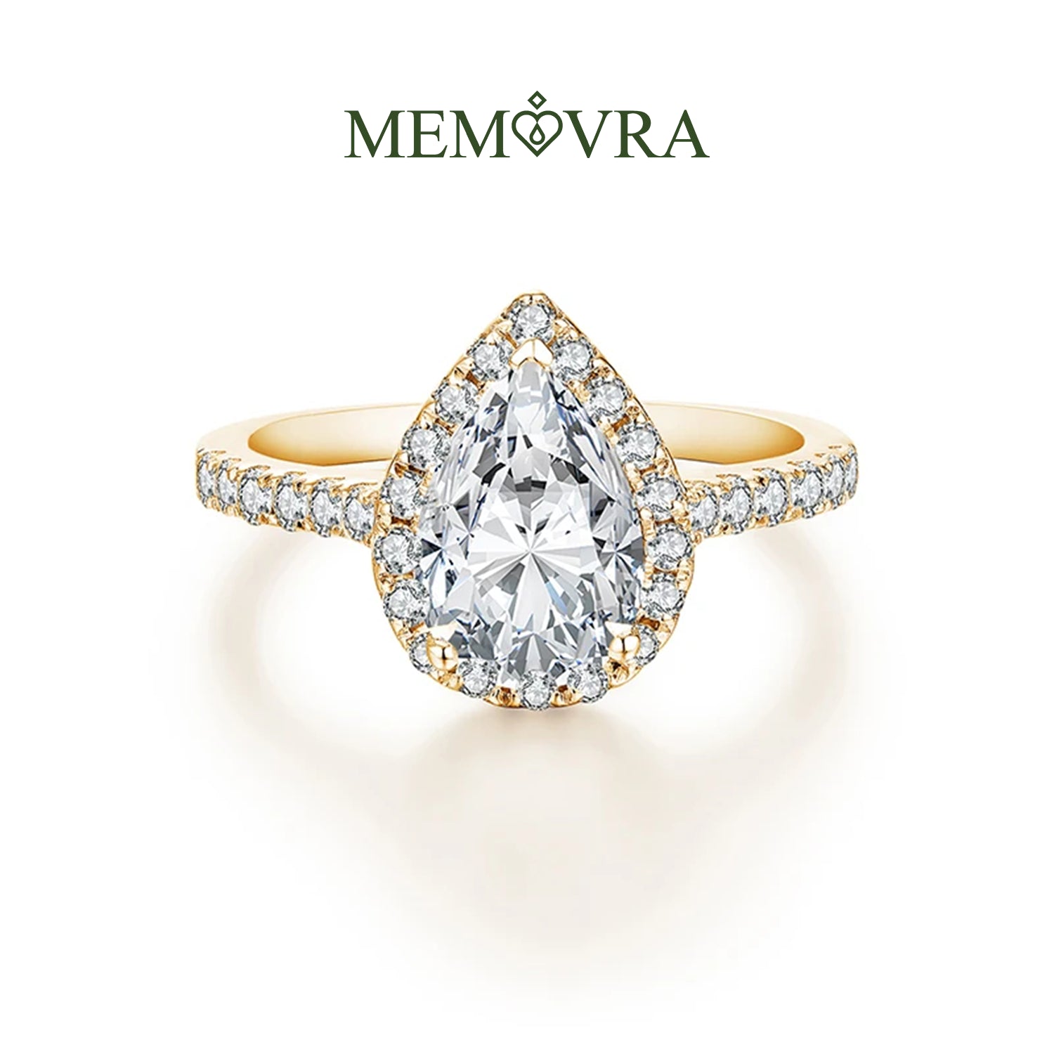 Celeste Pear Moissanite Ring