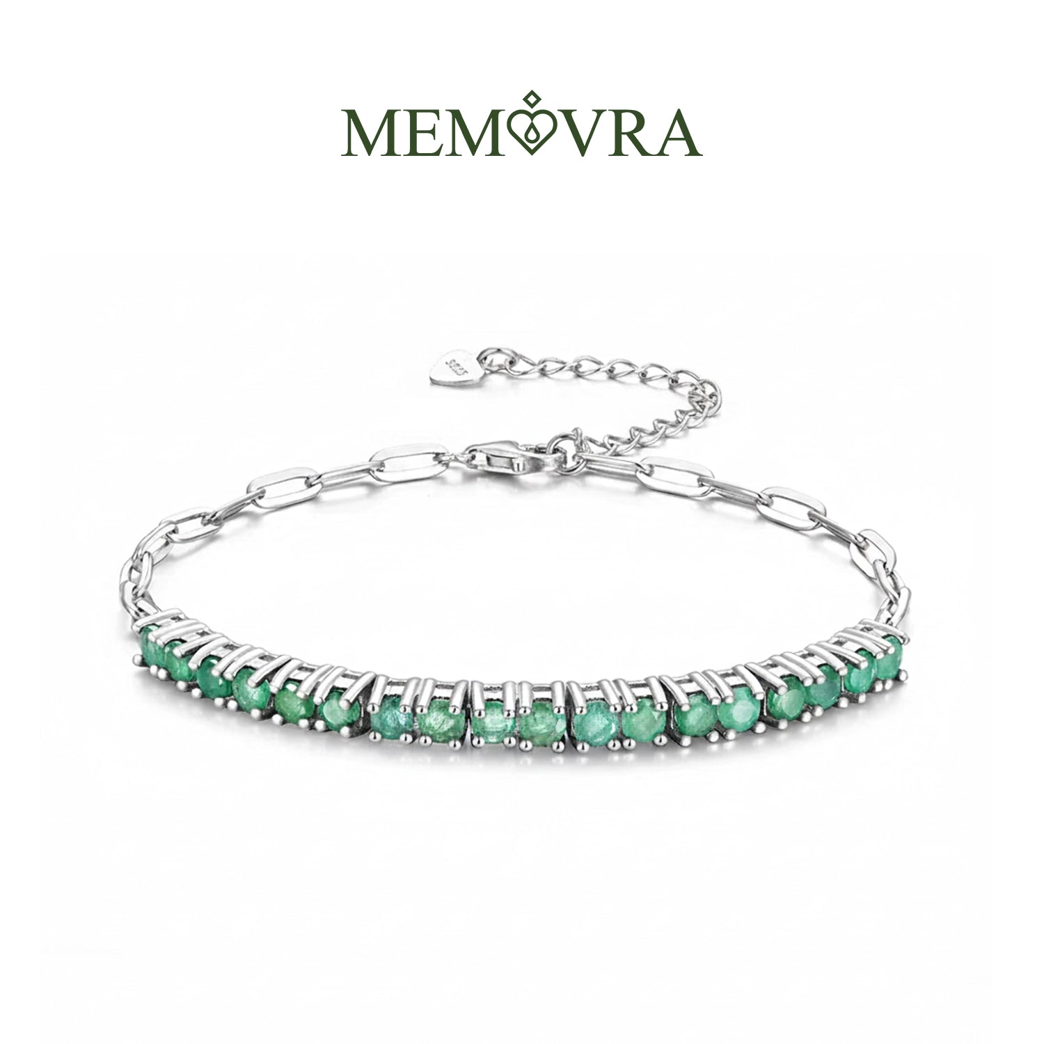 Emerald Geometric Cuff Bracelet