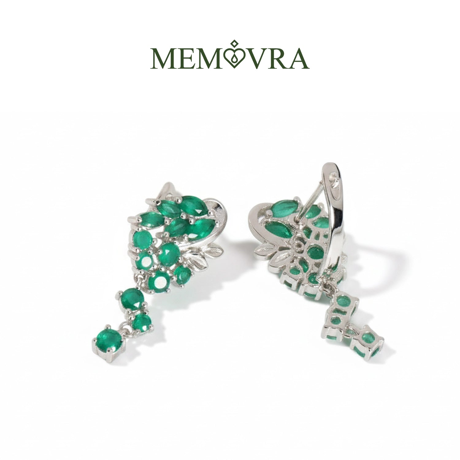 Green Agate Blossom Earrings