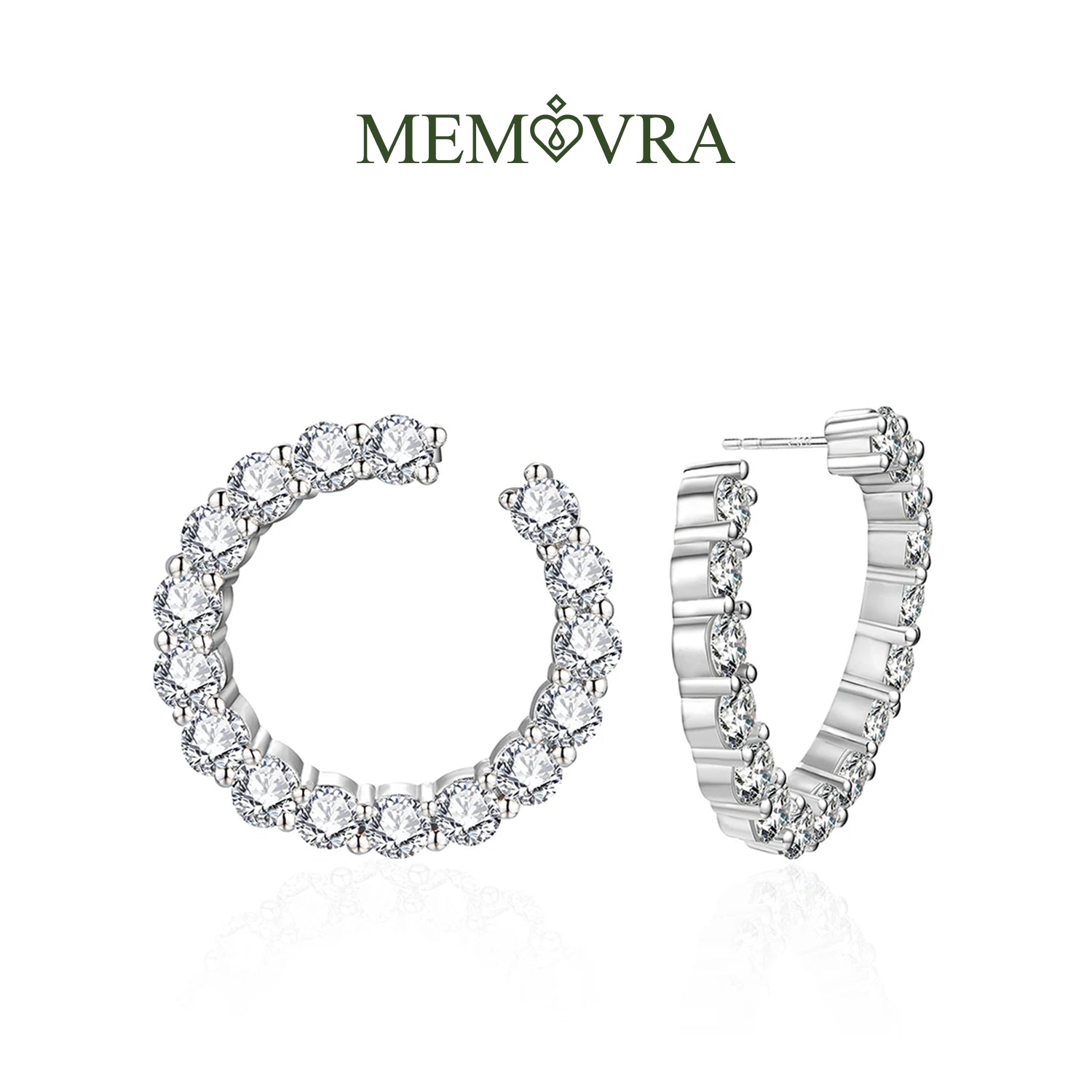 Eternal Shine Moissanite Hoop Earrings