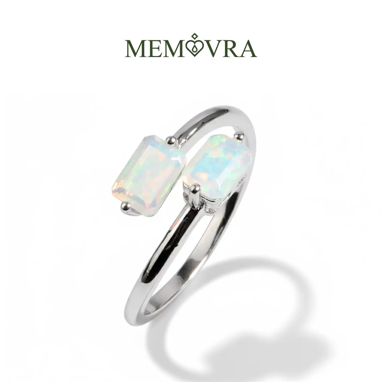 Natural Opal Adjustable Sterling Silver Ring