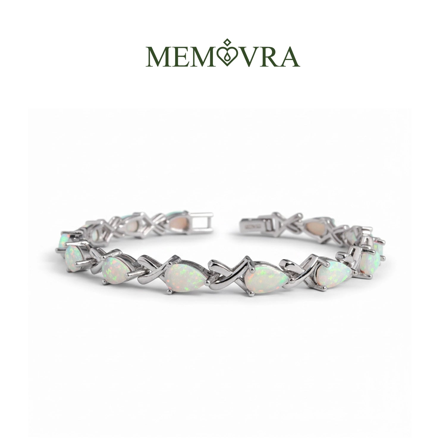 October Birthstone Opal Cuff Bracelet