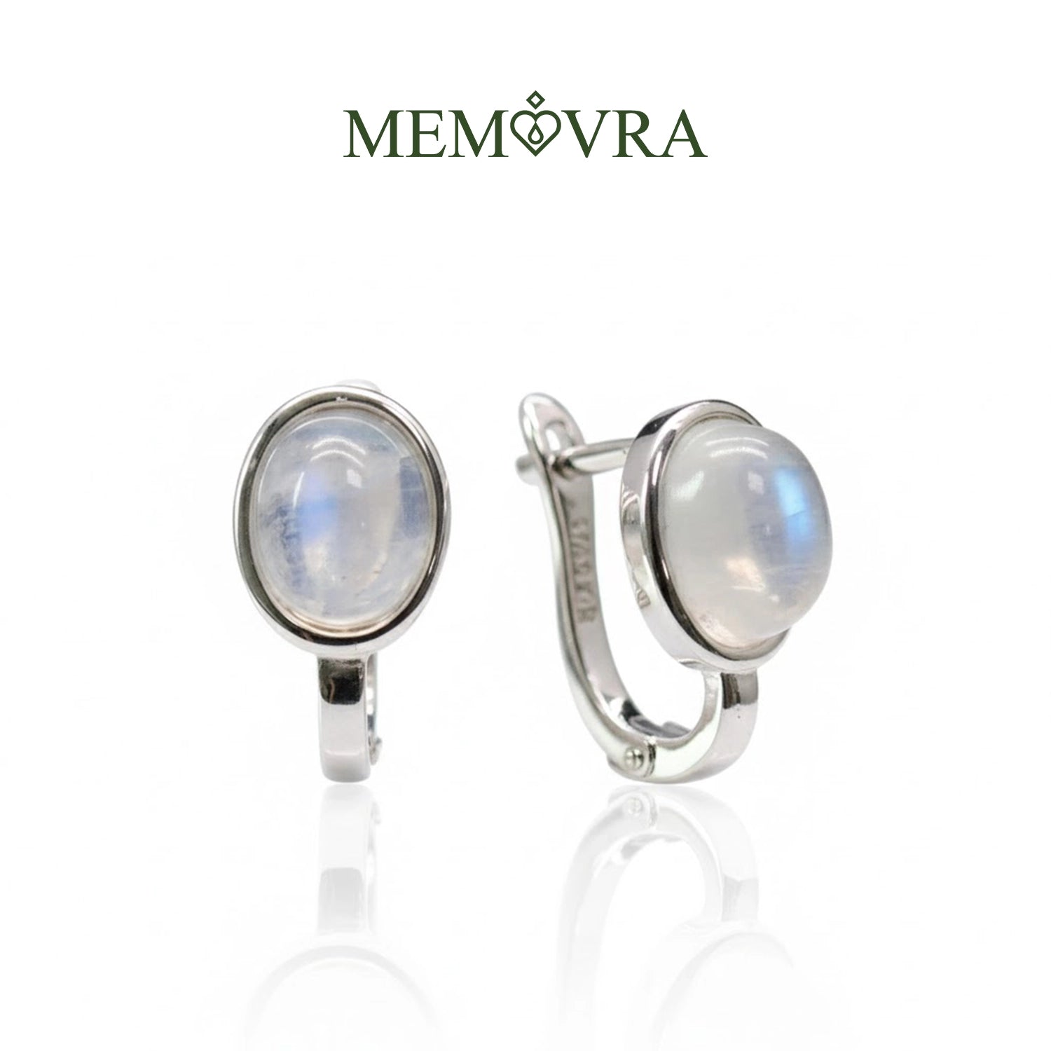 Blue Moonstone Drop Earrings