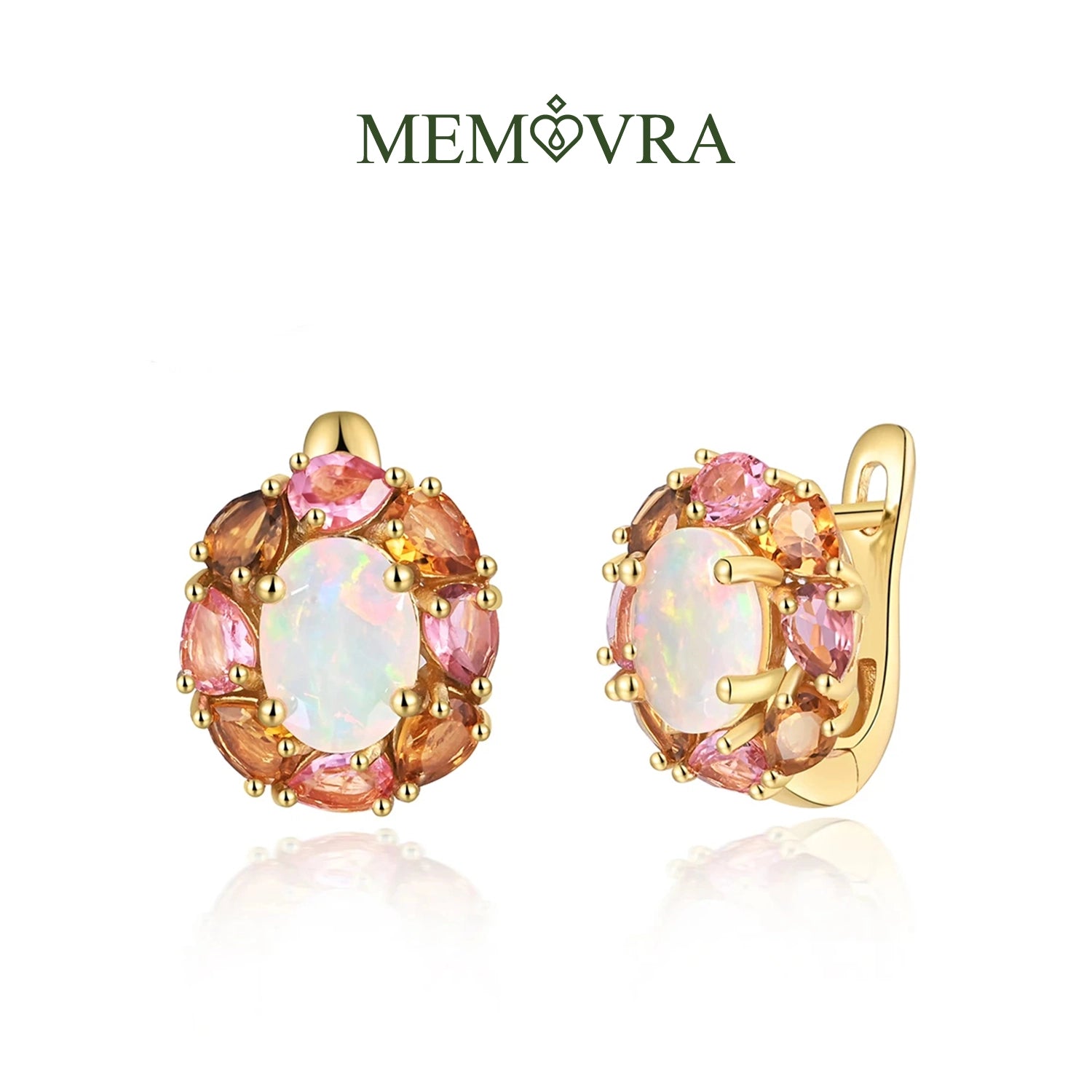 Opal & Tourmaline Waterdrop Earrings