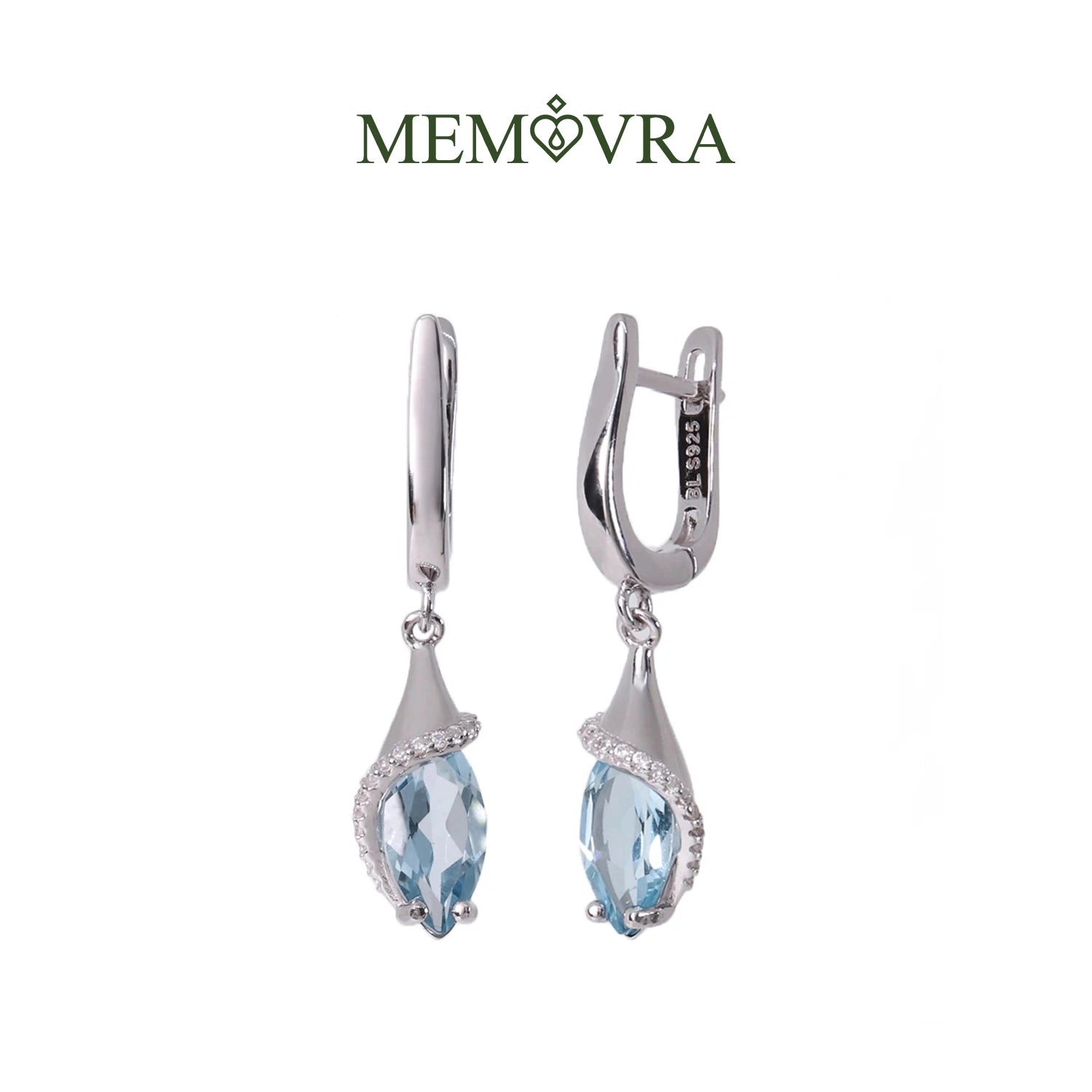 Sky Blue Topaz Drop Earrings