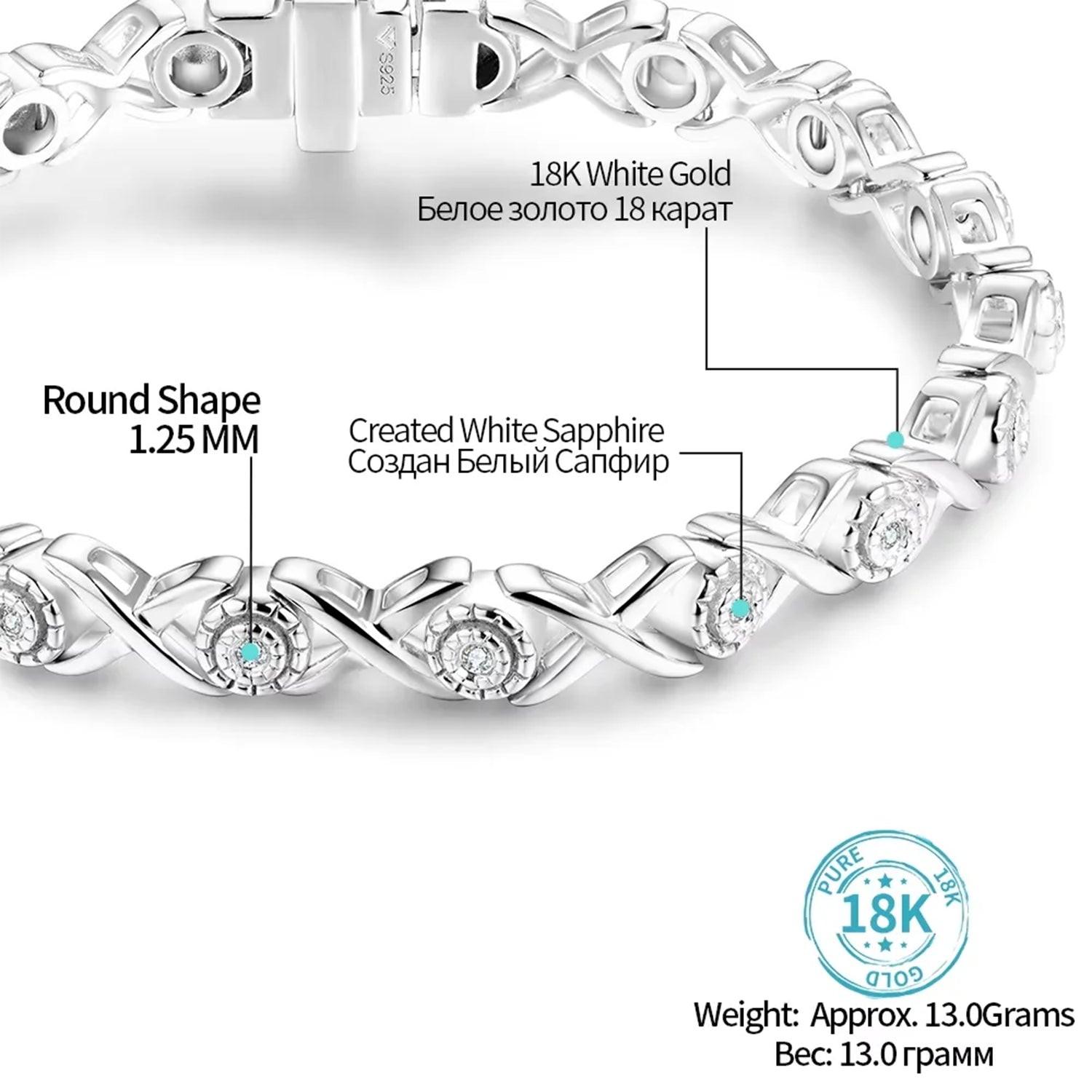 Radiant Moissanite Tennis Bracelet