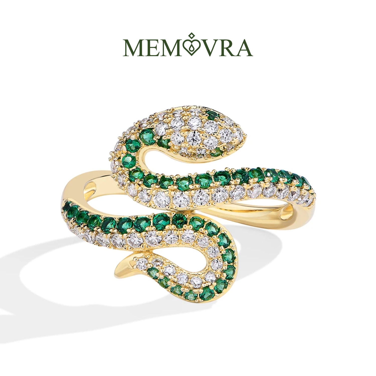 Serpentine Glow Moissanite Party Ring