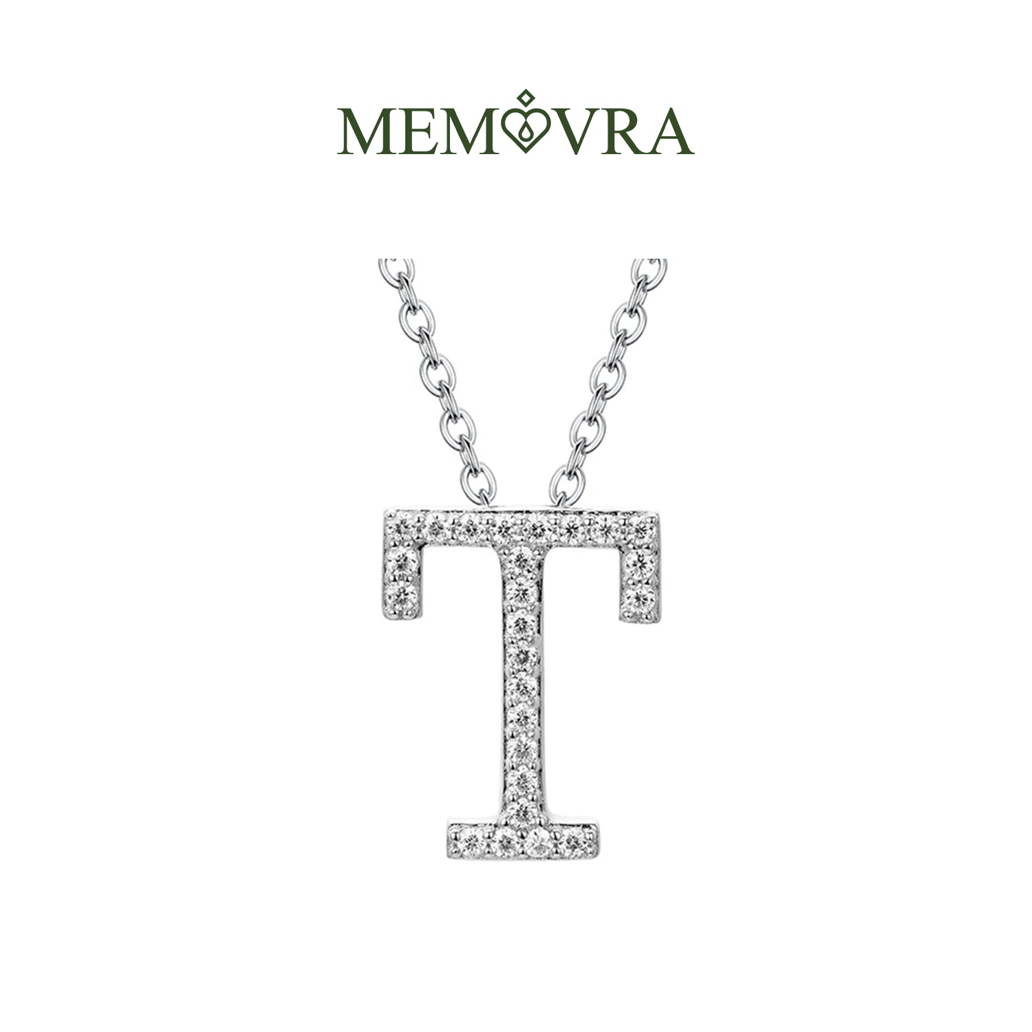 Luxe Moissanite Letter Pendant Necklace