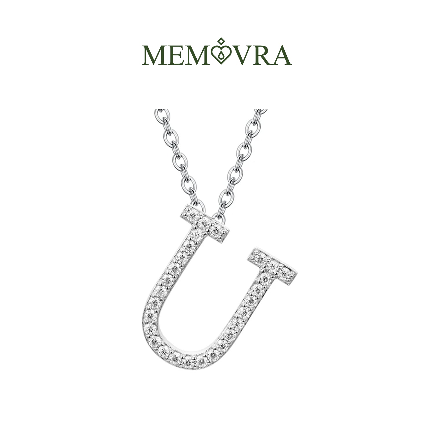 Luxe Moissanite Letter Pendant Necklace