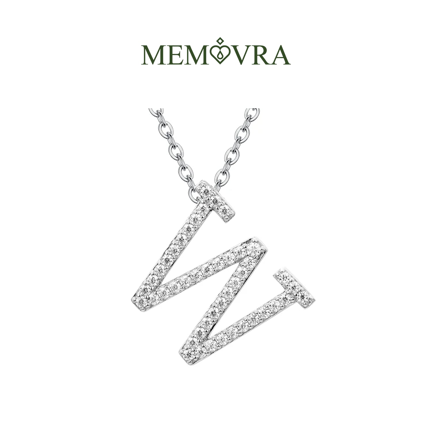 Luxe Moissanite Letter Pendant Necklace