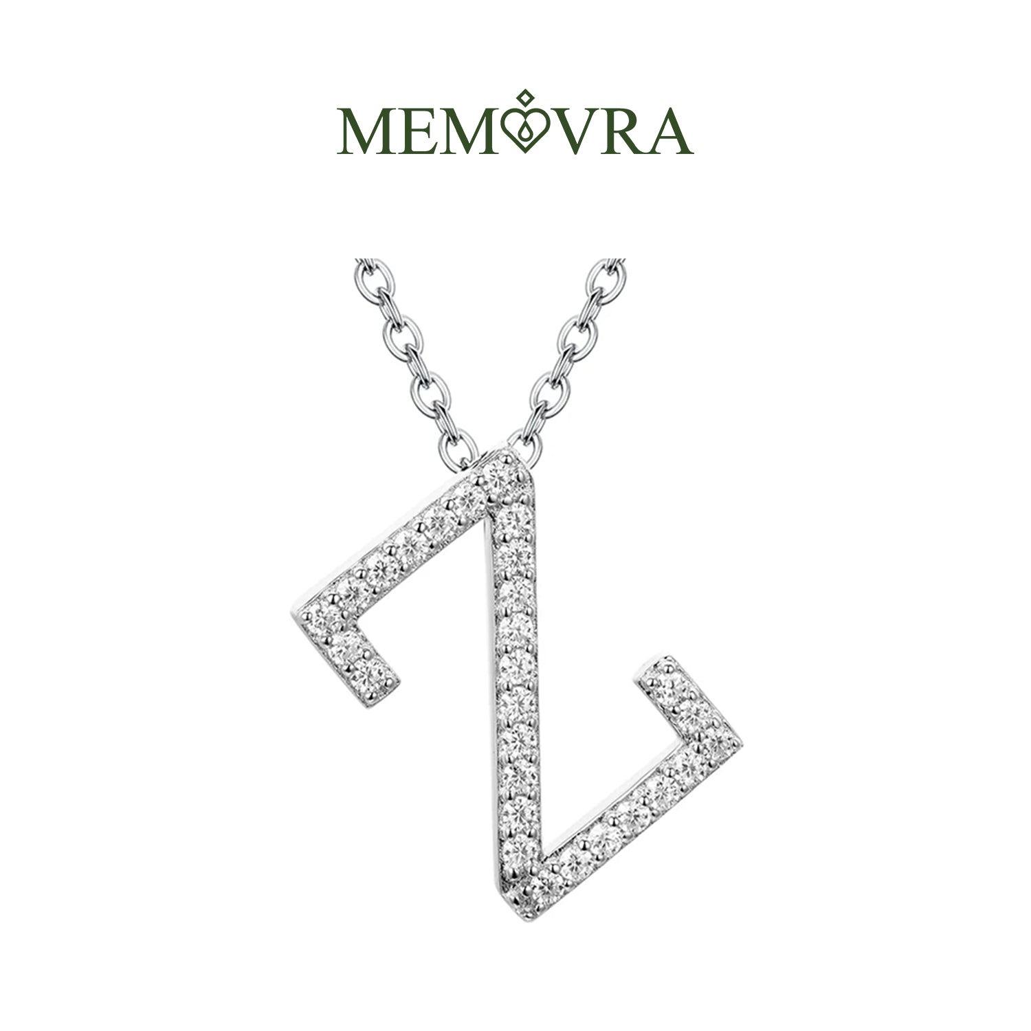 Luxe Moissanite Letter Pendant Necklace