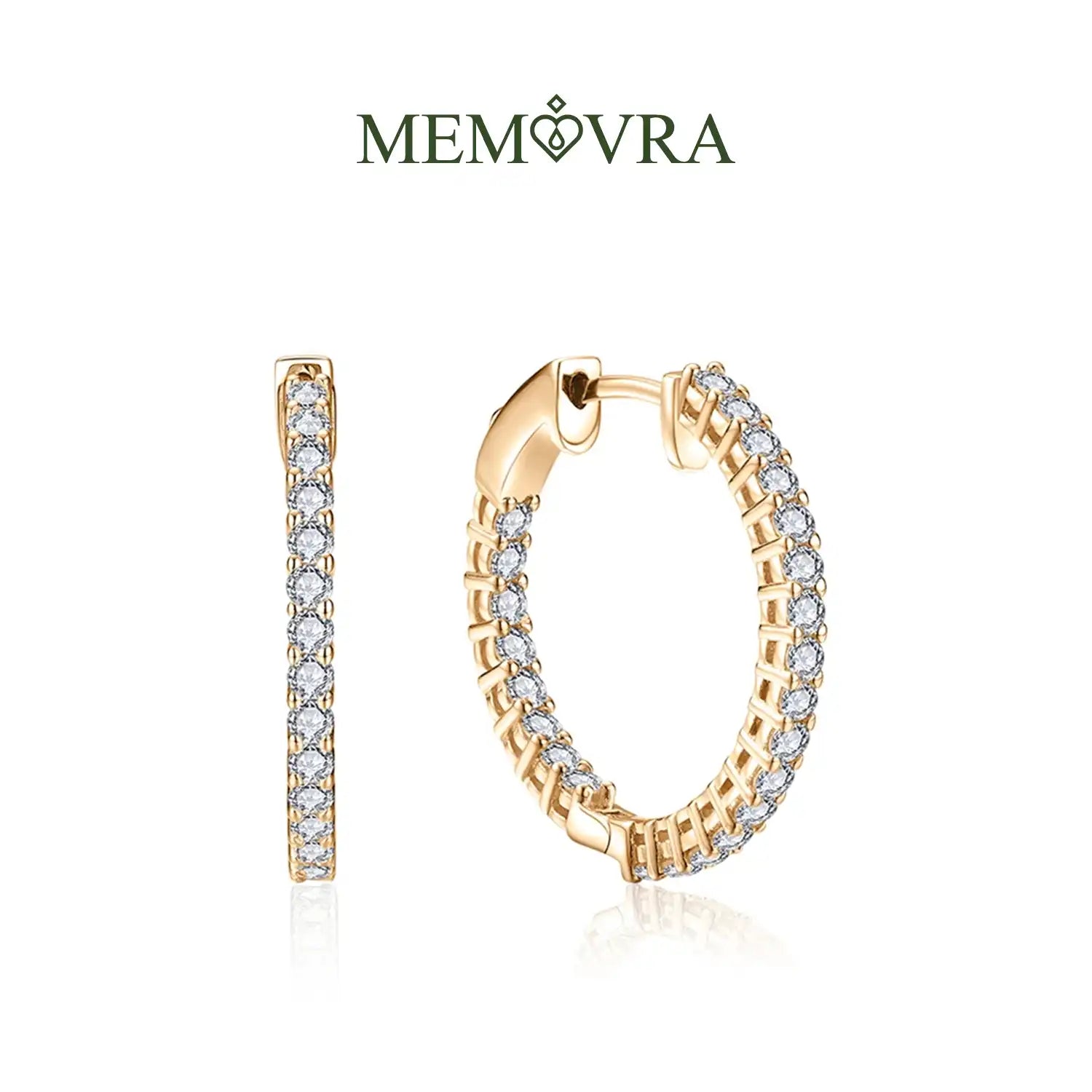 Timeless Sparkle Moissanite Hoop Earrings