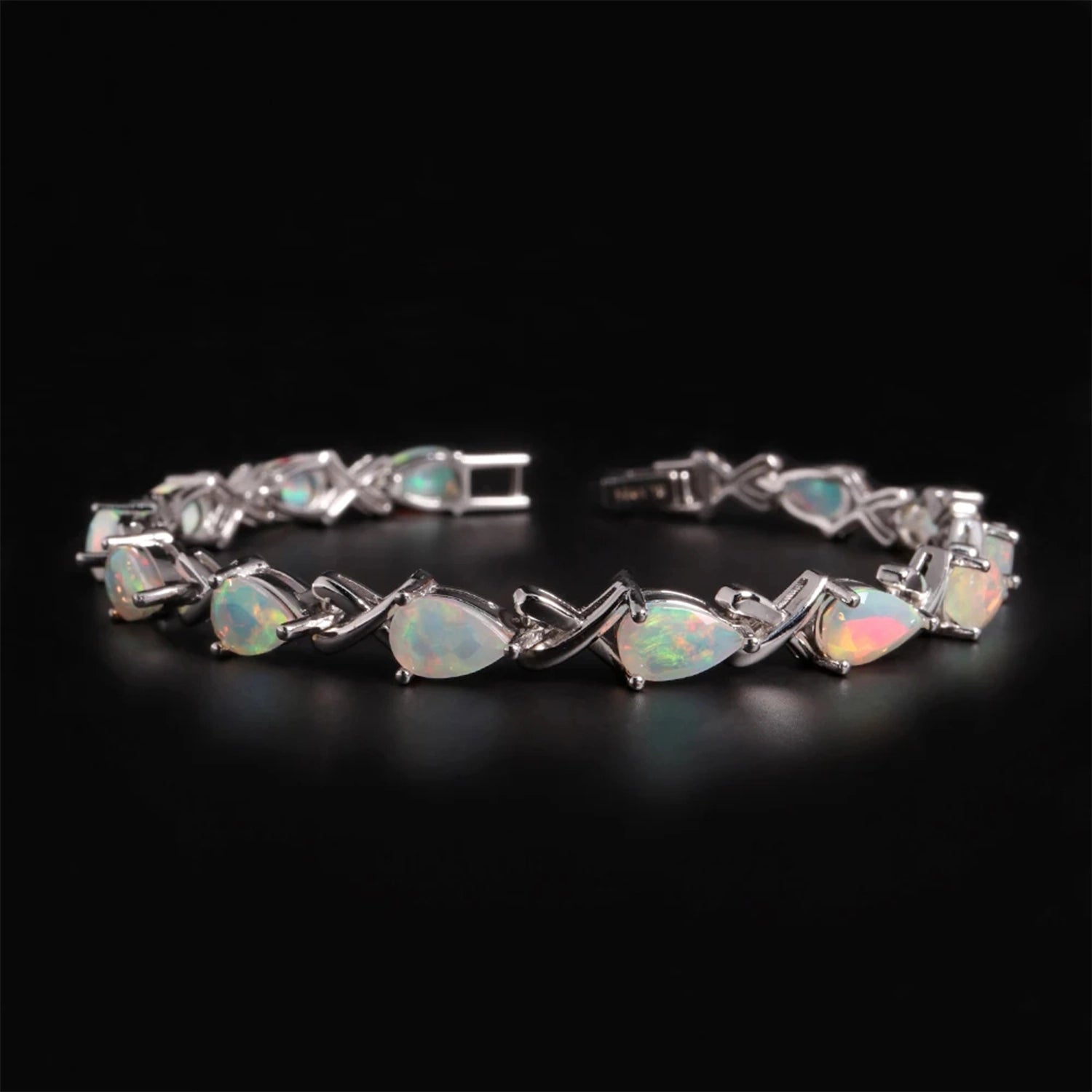 October Birthstone Opal Cuff Bracelet