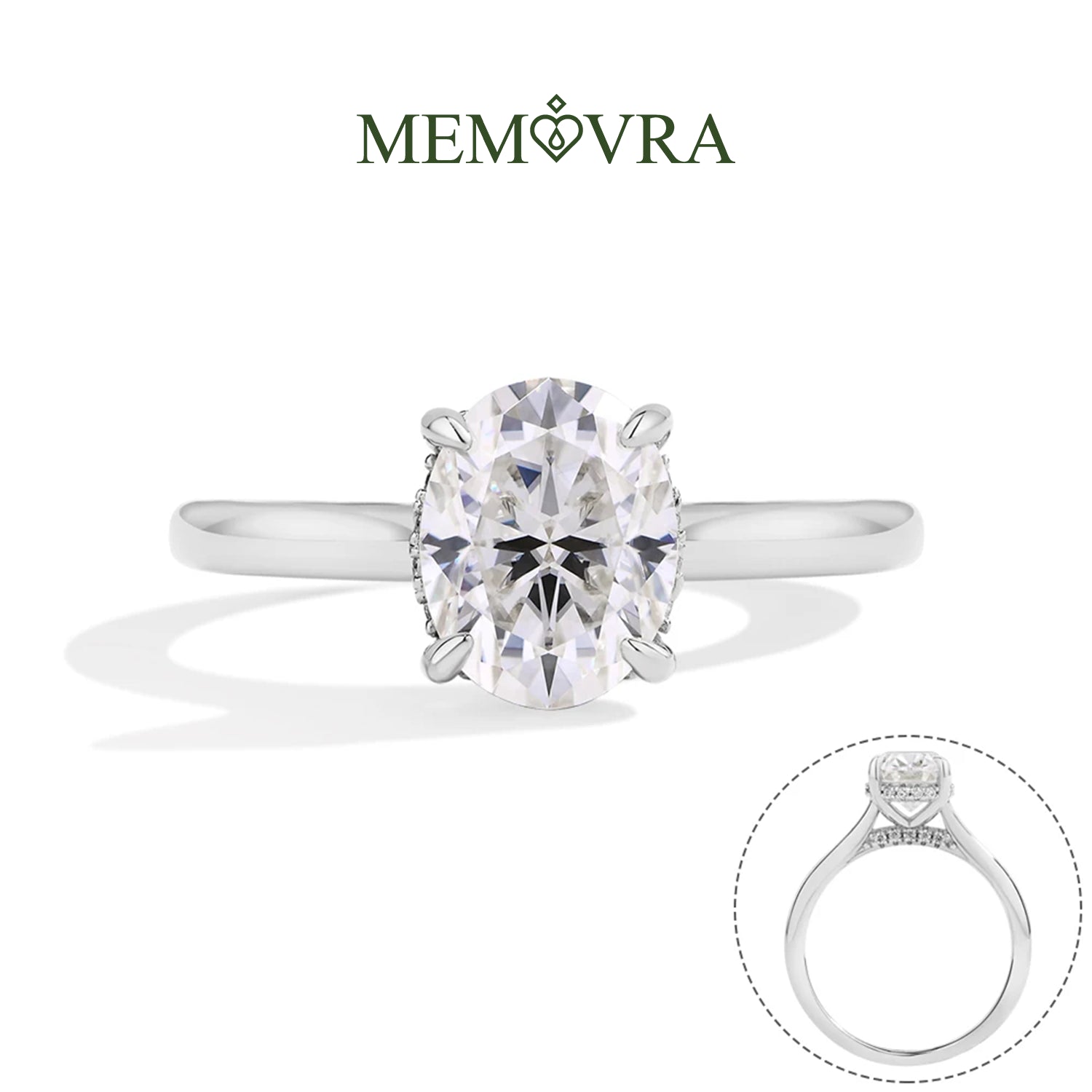 Eterna Oval Moissanite Wedding Ring