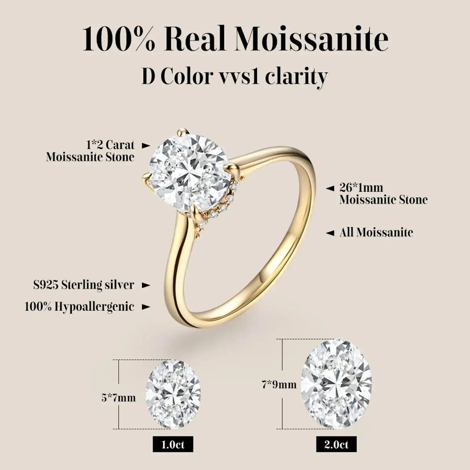 Eternal Grace Moissanite Engagement Ring