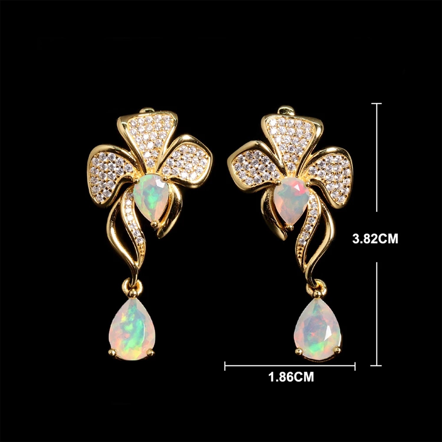 Opal Bloom Drop Earrings