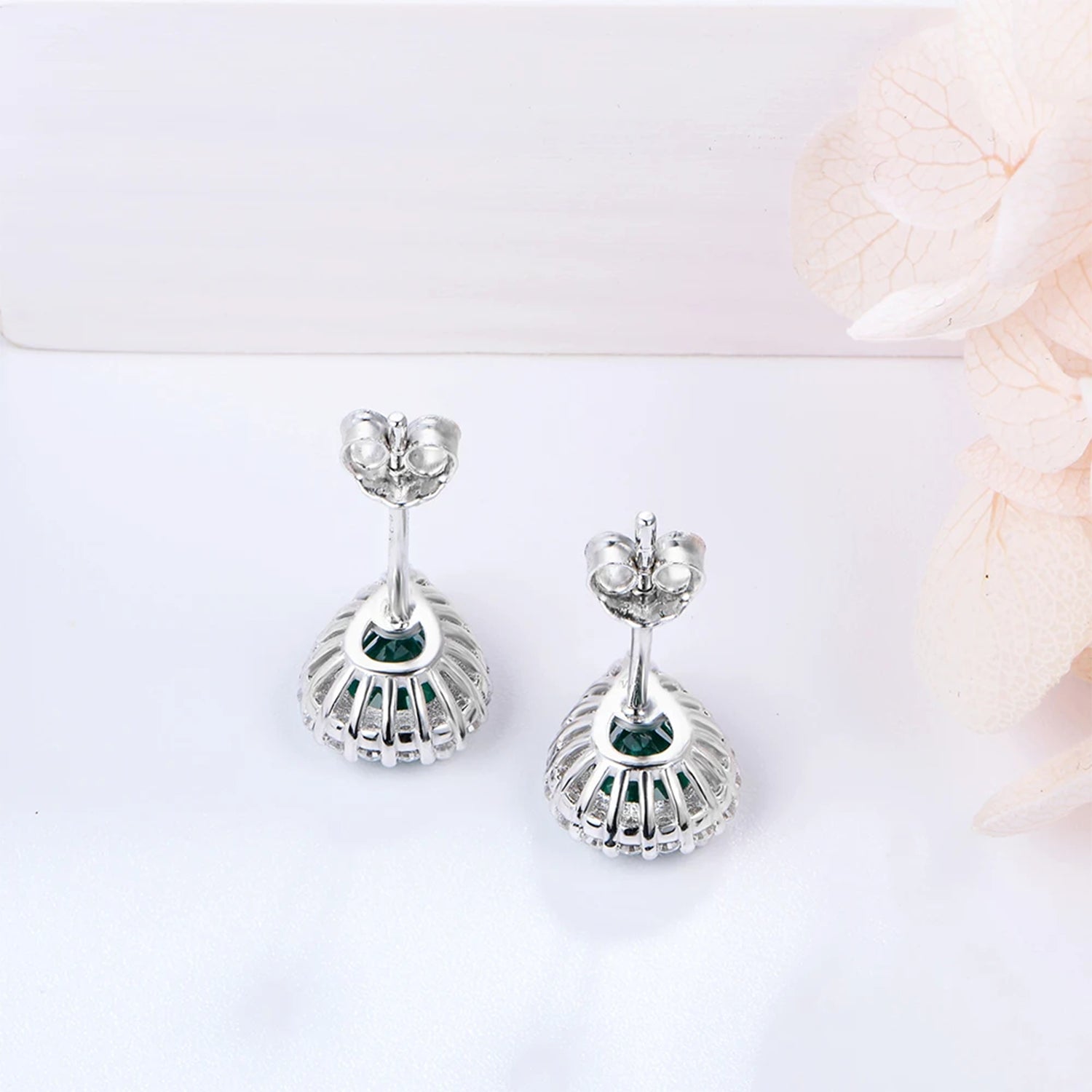 Verdant Radiance Emerald Stud Earrings