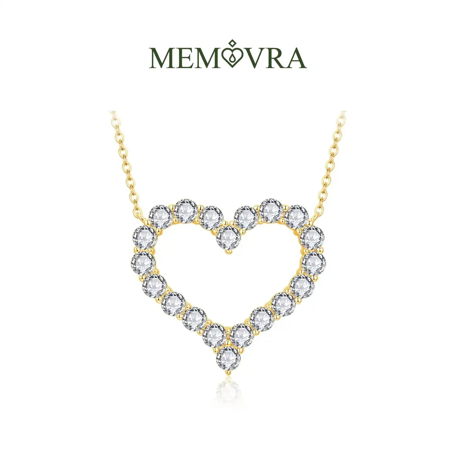 Eternal Love Moissanite Heart Pendant Necklace