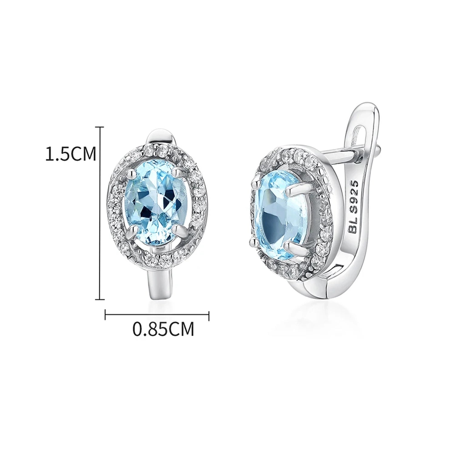 Sky Blue Topaz Drop Earrings
