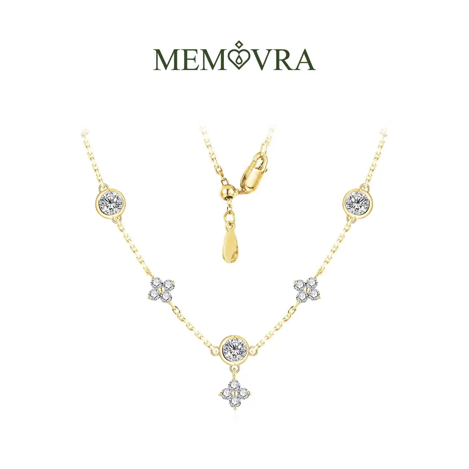 Floral Radiance Moissanite Pendant Necklace