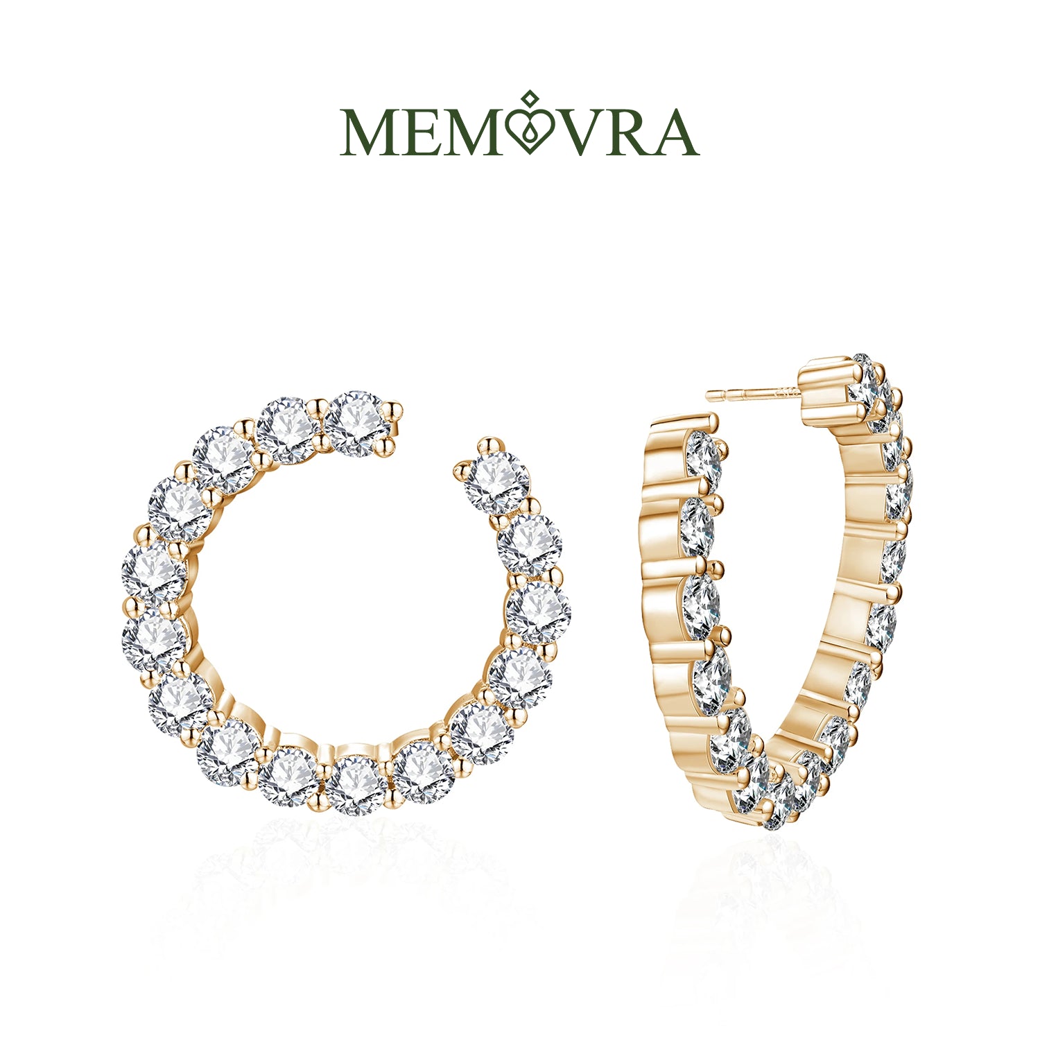 Eternal Shine Moissanite Hoop Earrings