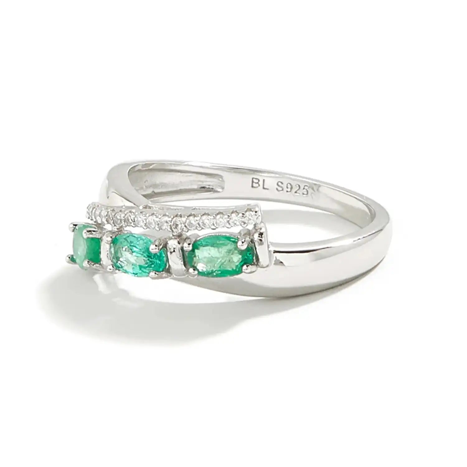 Zambia Green Emerald Sterling Silver Ring