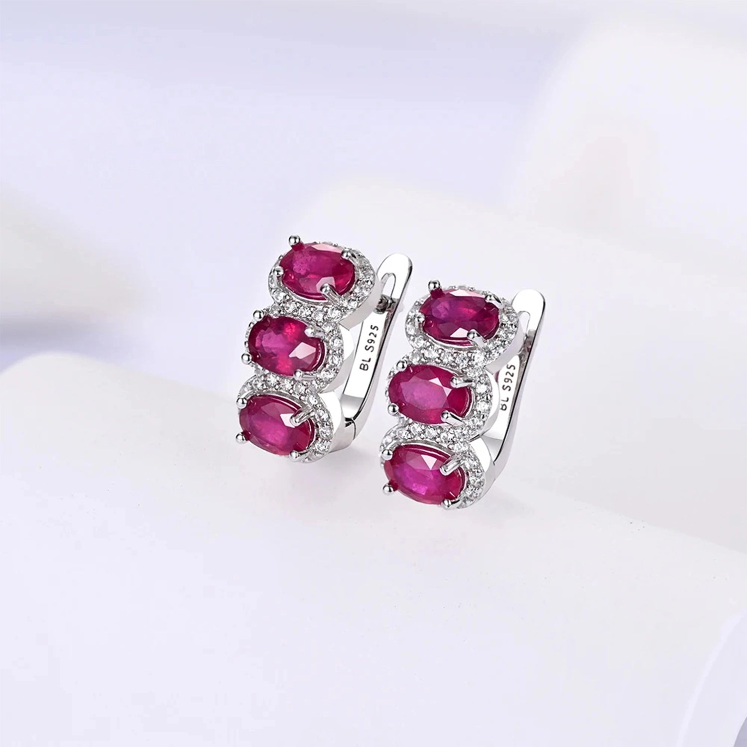 Ruby Elegance Drop Earrings