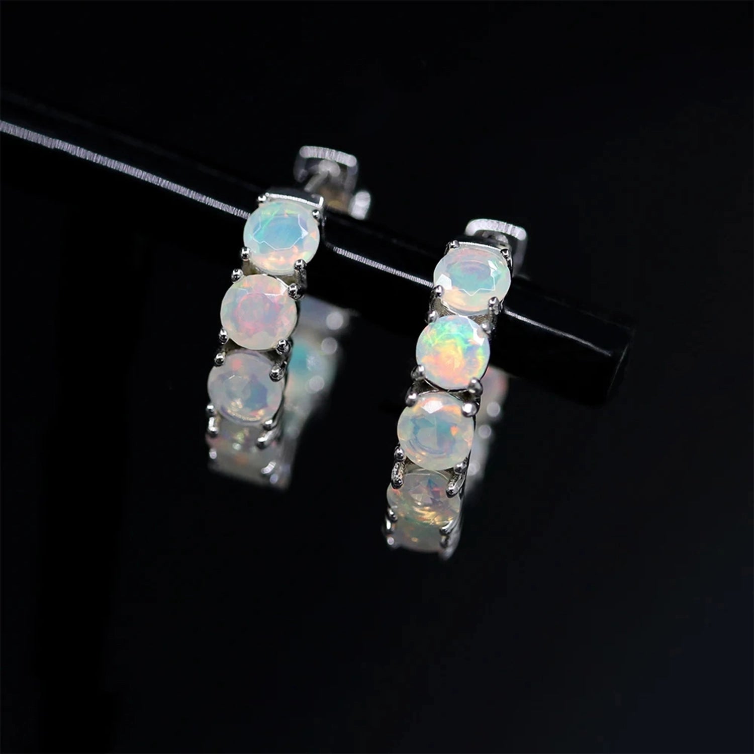 Opal Blossom Drop Earrings