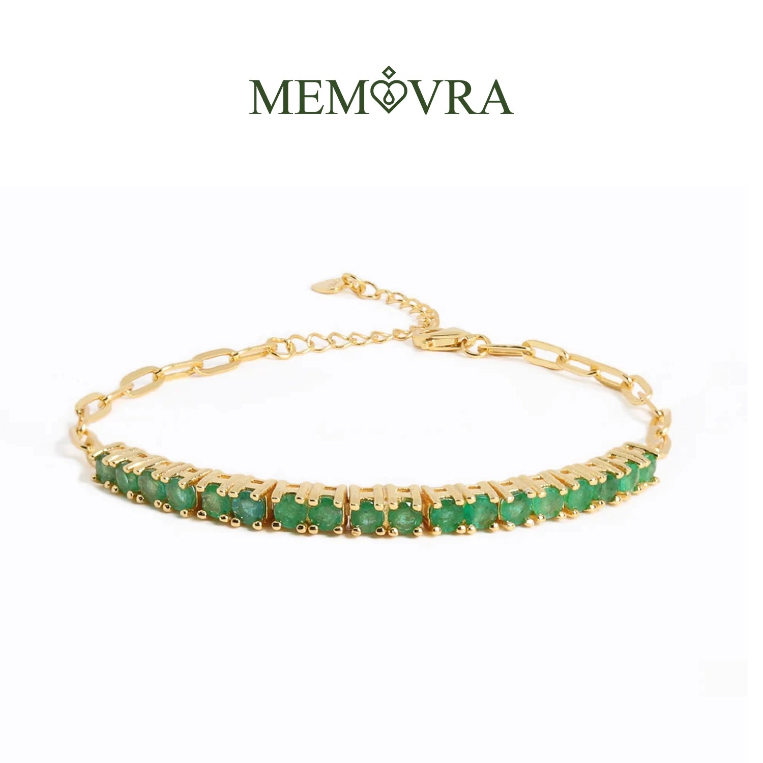 Emerald Geometric Cuff Bracelet