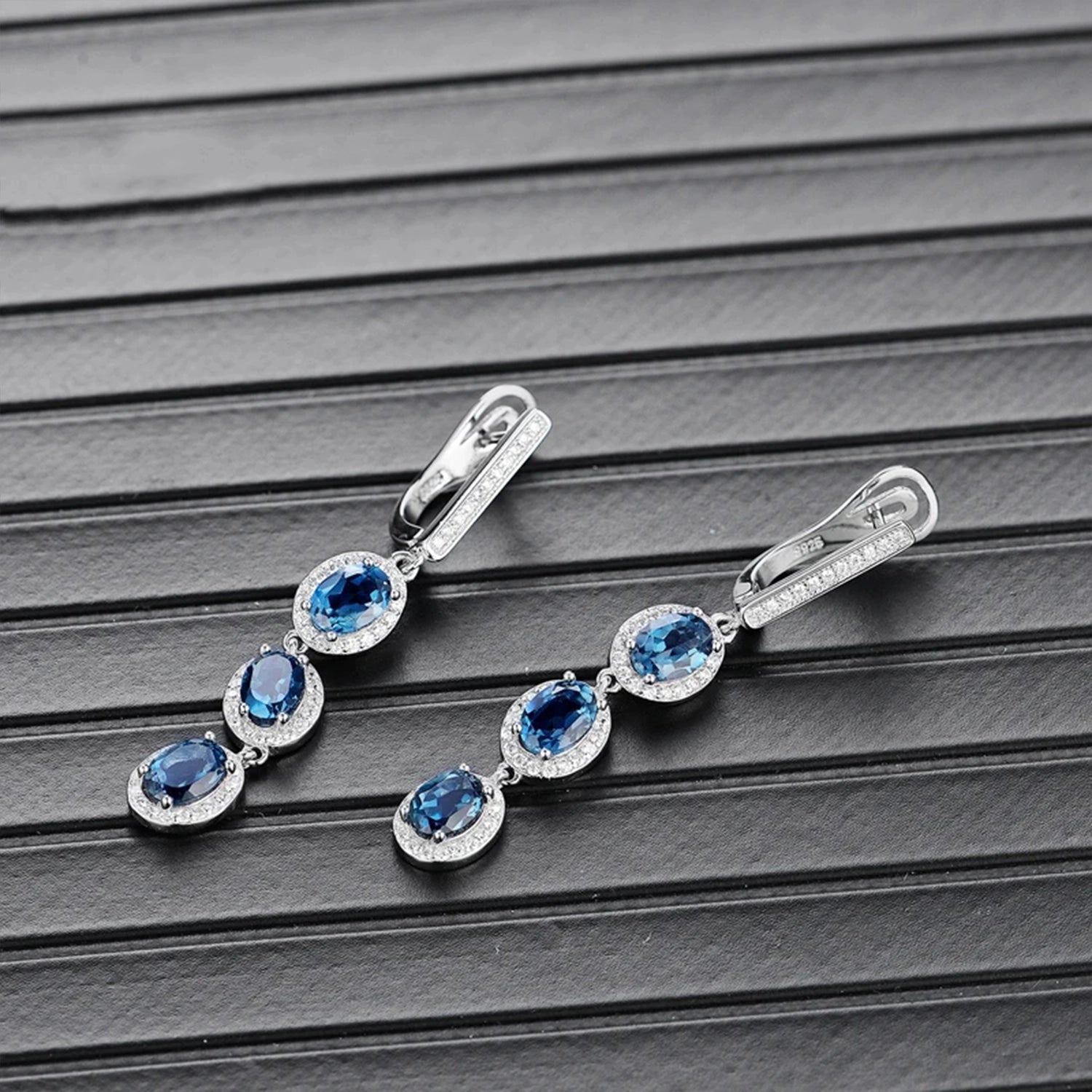 London Blue Topaz Drop Earrings